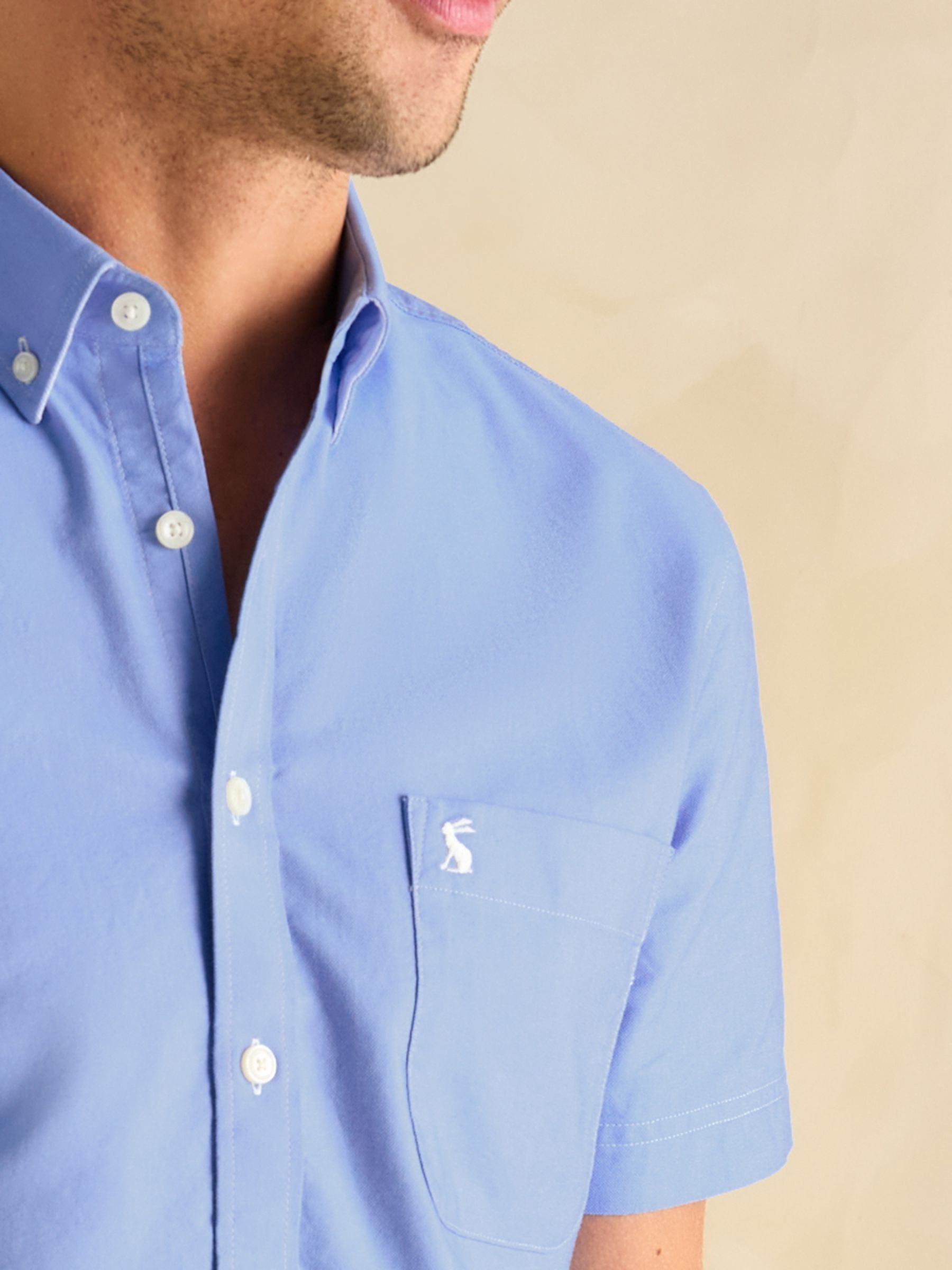 Oxford Blue Short Sleeve Classic Fit Shirt - Image 2 of 9