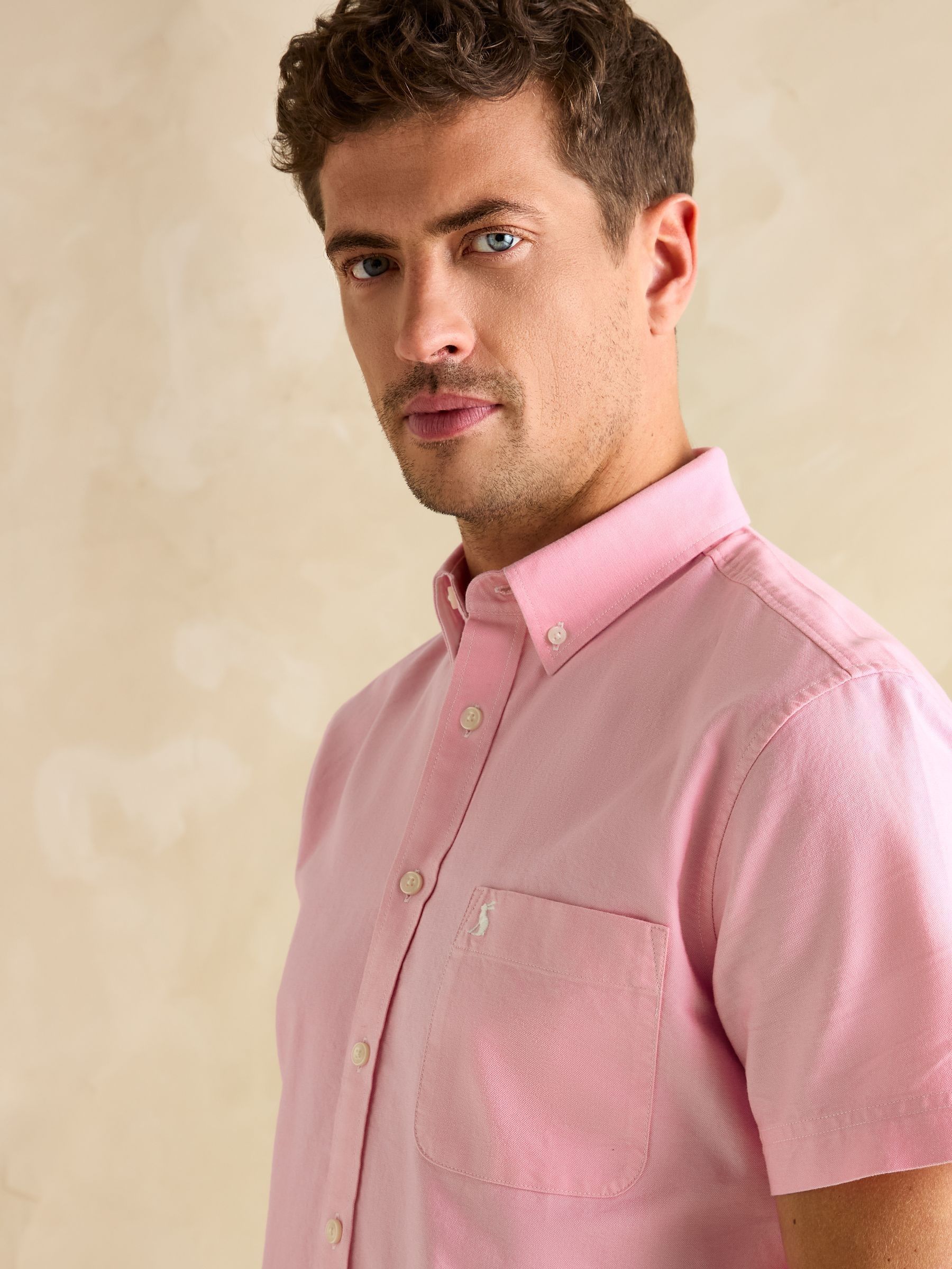 Oxford Pink Short Sleeve Classic Fit Shirt - Image 6 of 8