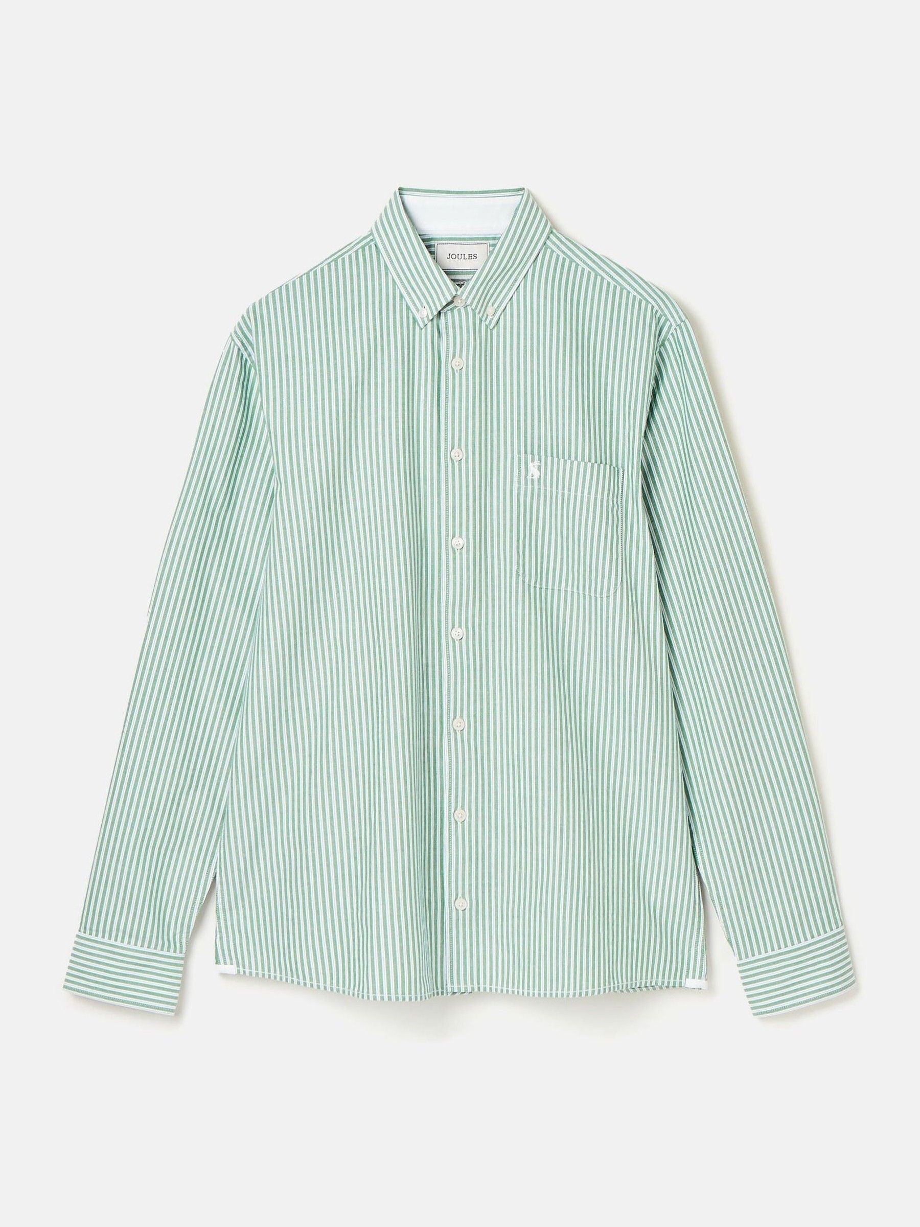 Oxford Green Stripe Classic Fit Shirt - Image 11 of 11