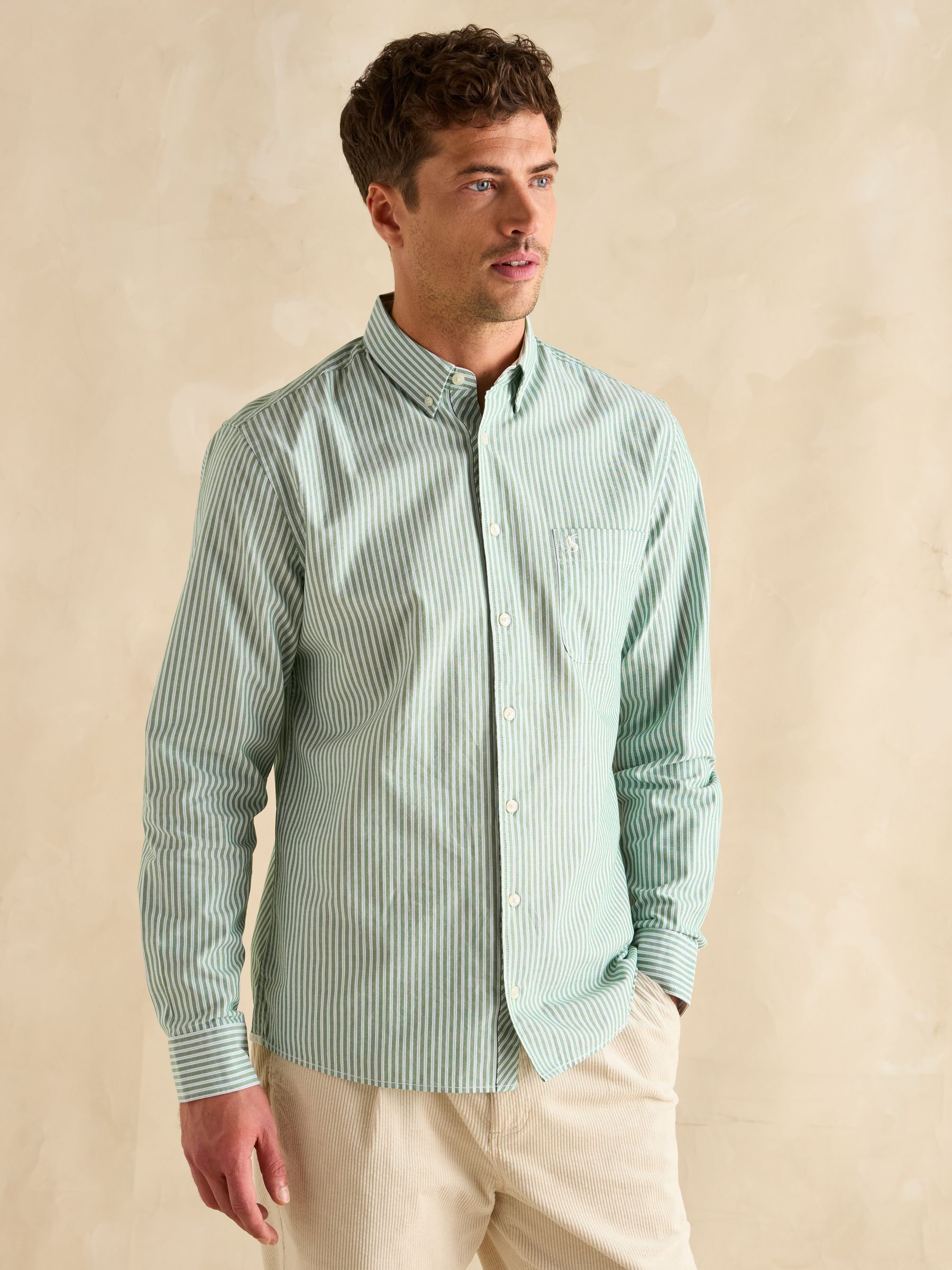 Oxford Green Stripe Classic Fit Shirt - Image 2 of 11