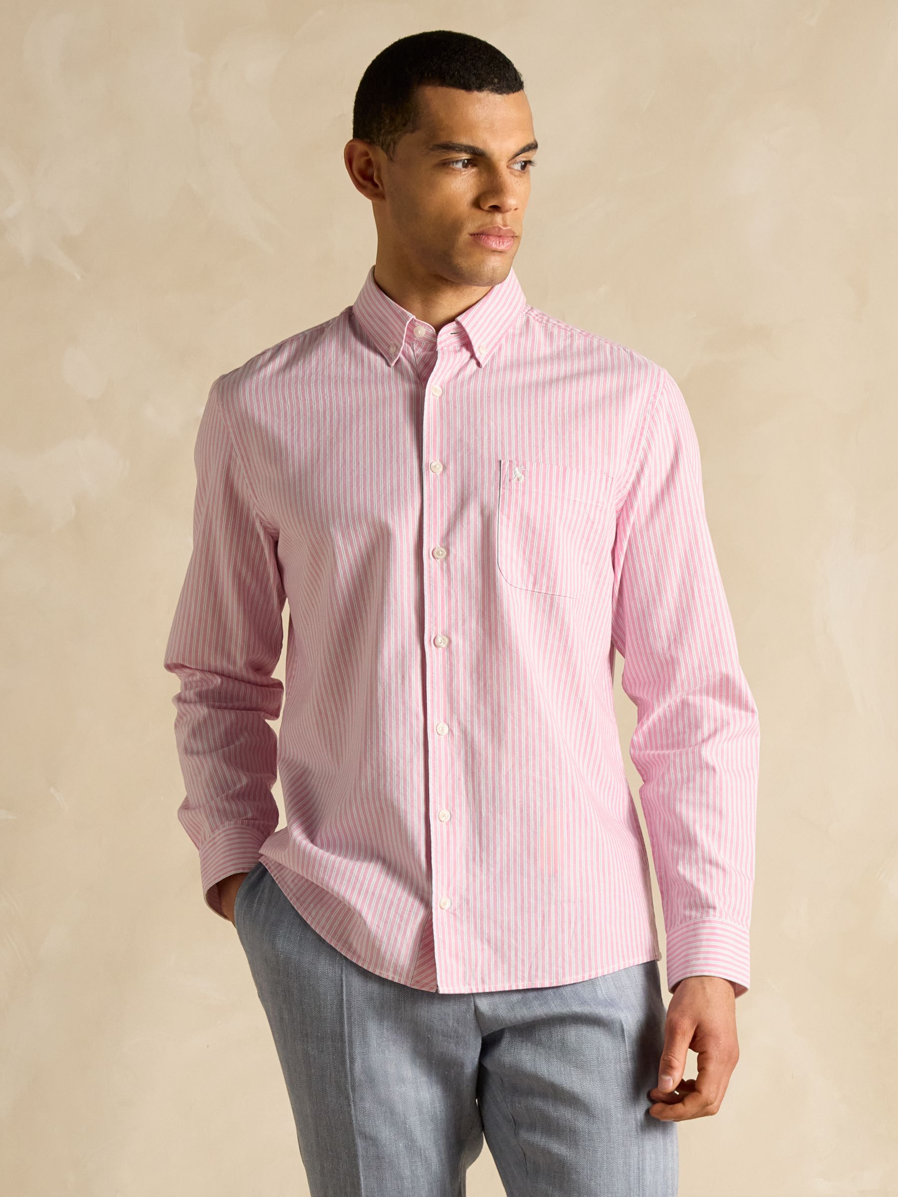 Oxford Pink Stripe Classic Fit Shirt - Image 4 of 4