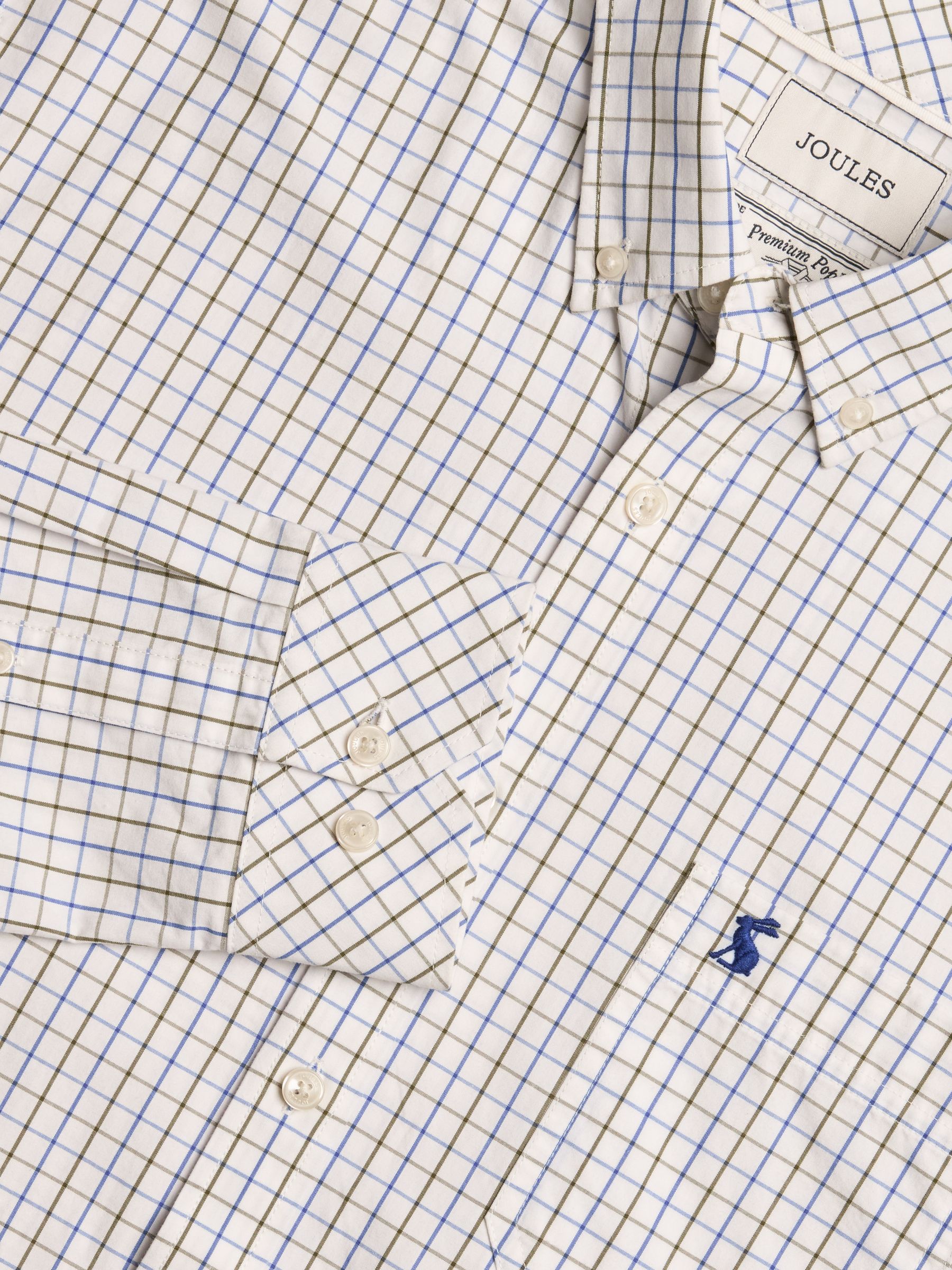 Poplin Blue & Green Check Classic Fit Shirt - Image 1 of 9