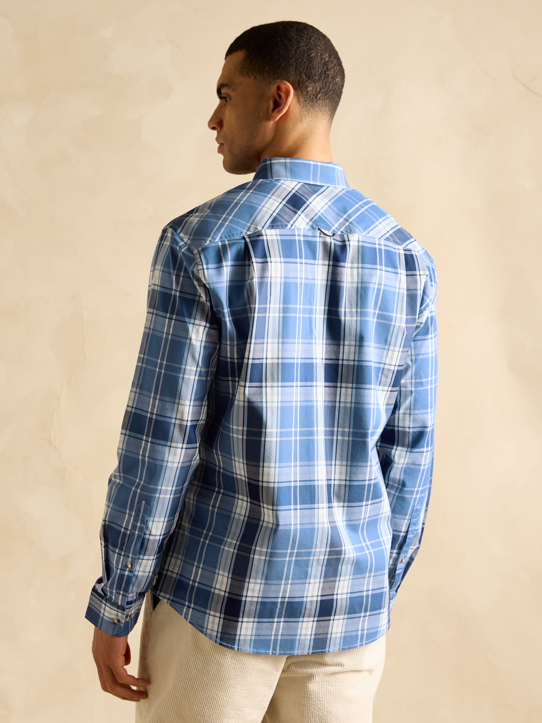 Get A Move On Blue Check Stretch Shirt - Image 3 of 8