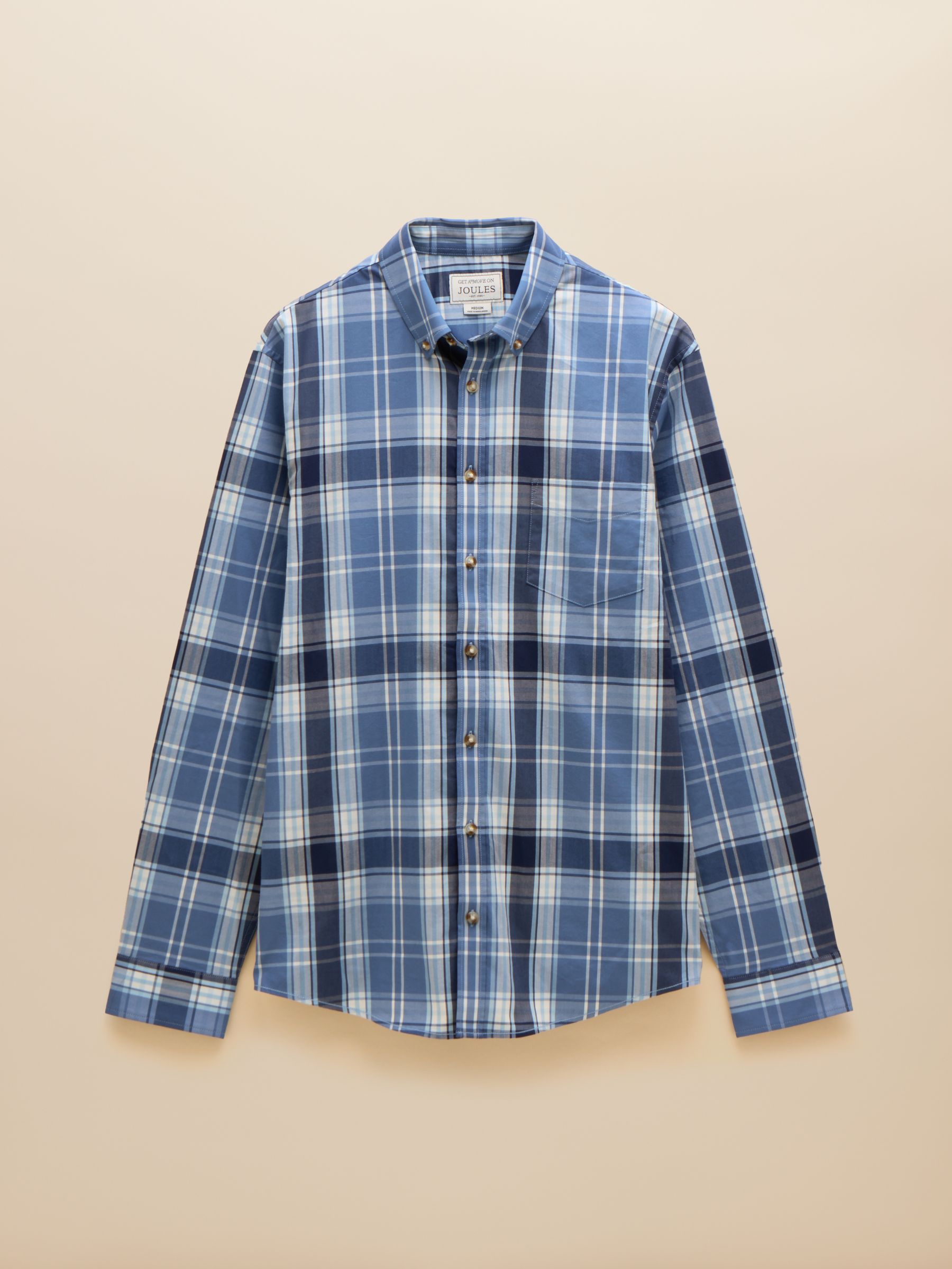 Get A Move On Blue Check Stretch Shirt - Image 8 of 8