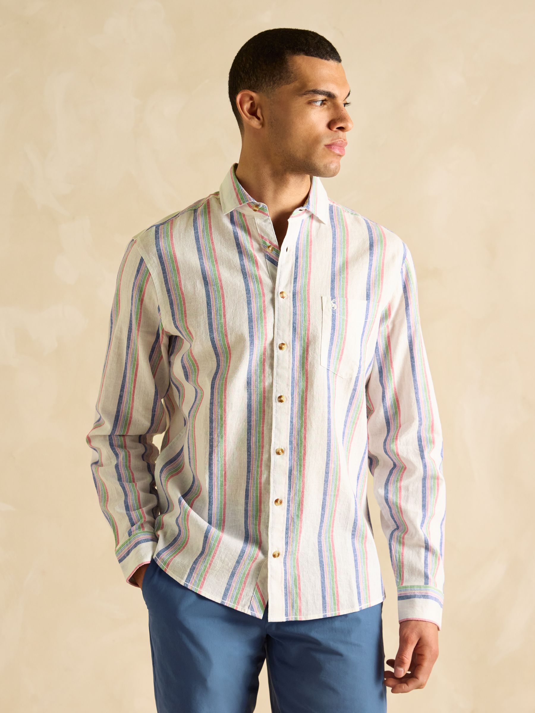 Linen Blend Multi Shirt - Image 1 of 8