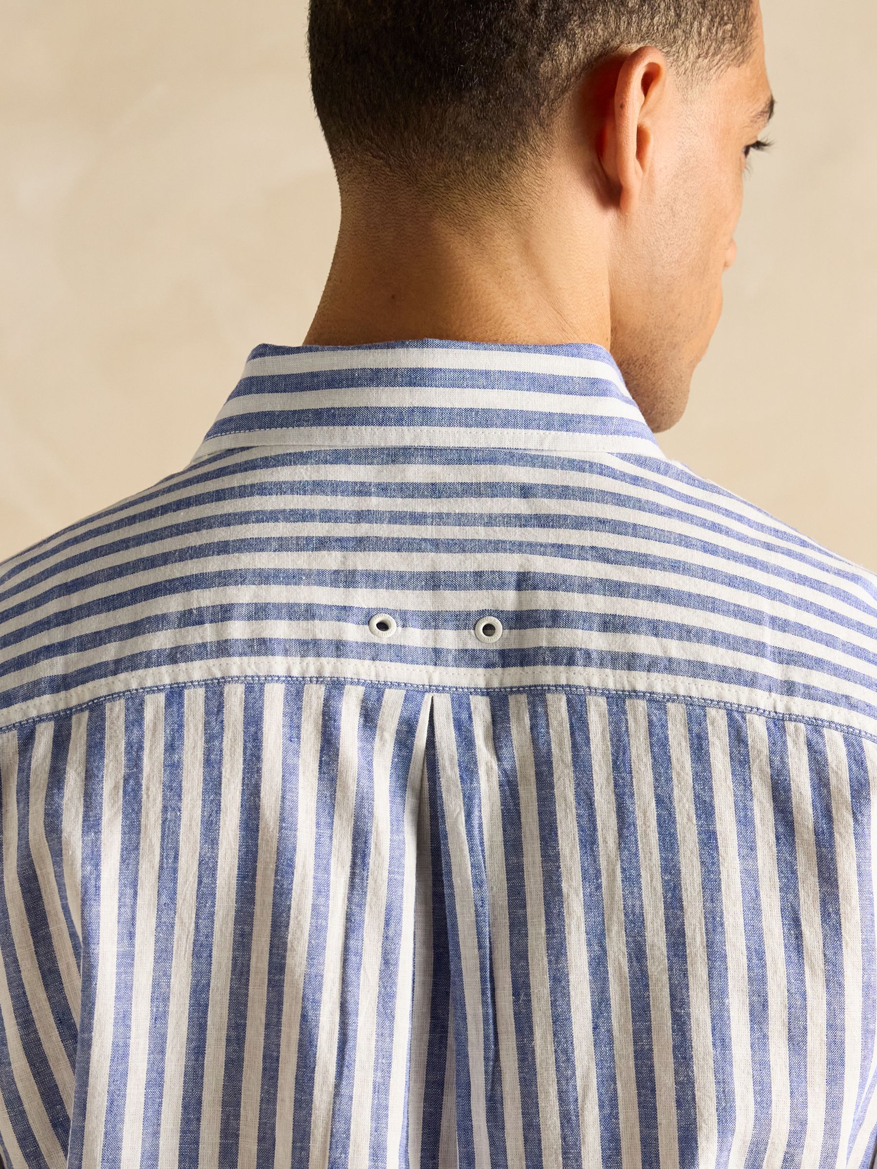 Linen Blend Light Blue Shirt - Image 9 of 10