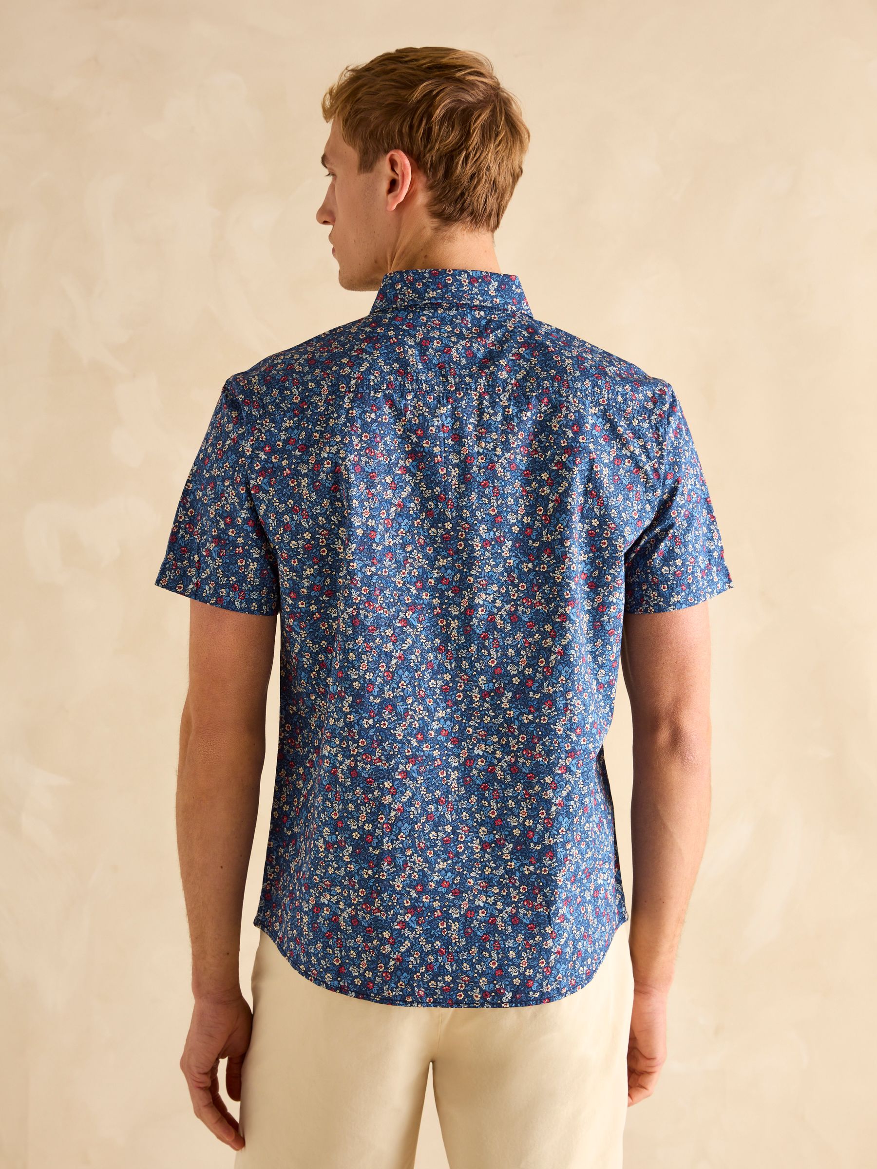 Floral Navy Short Sleeve Classic Fit Shirt - Image 3 of 8