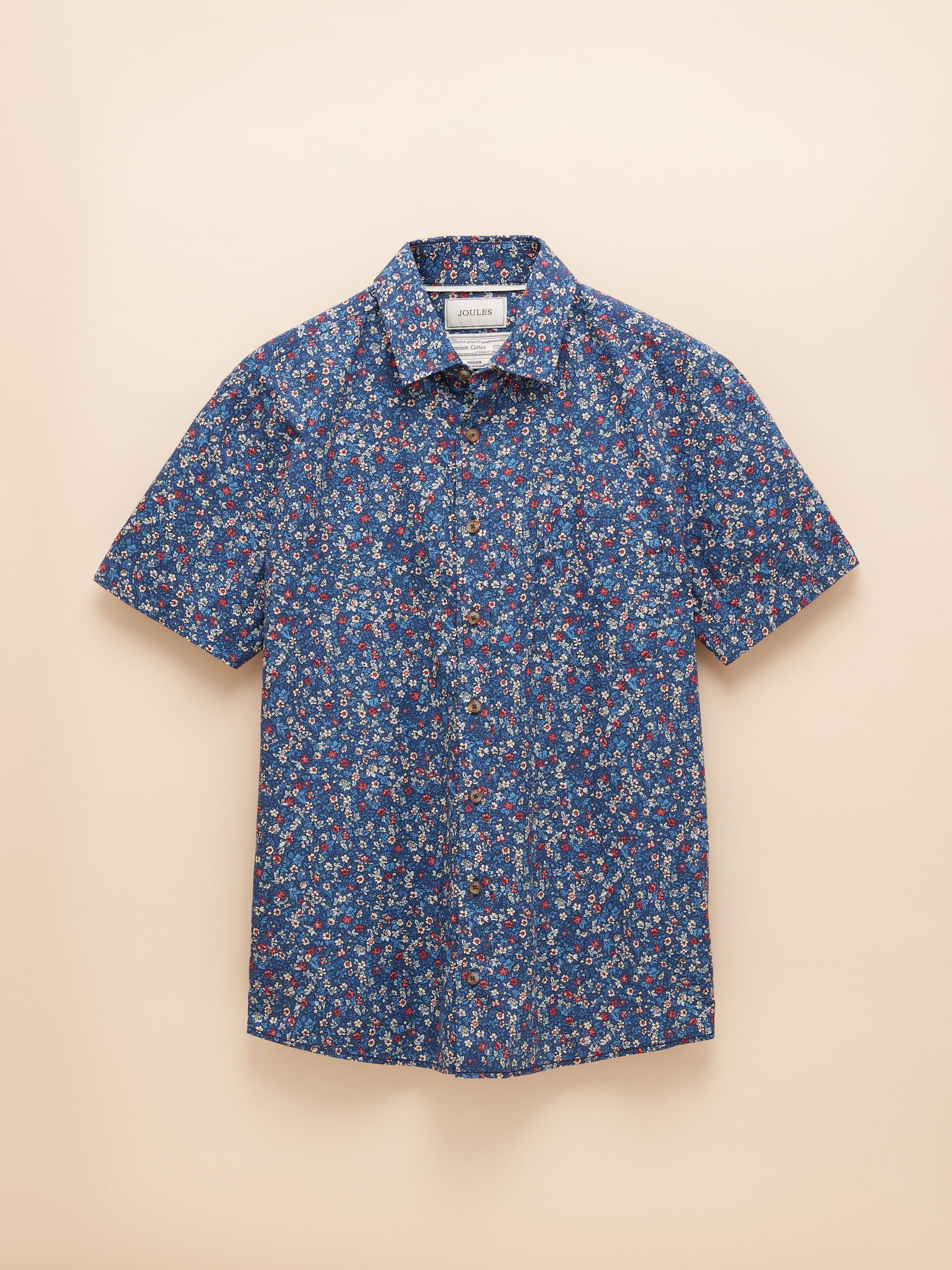Floral Navy Short Sleeve Classic Fit Shirt - Image 8 of 8