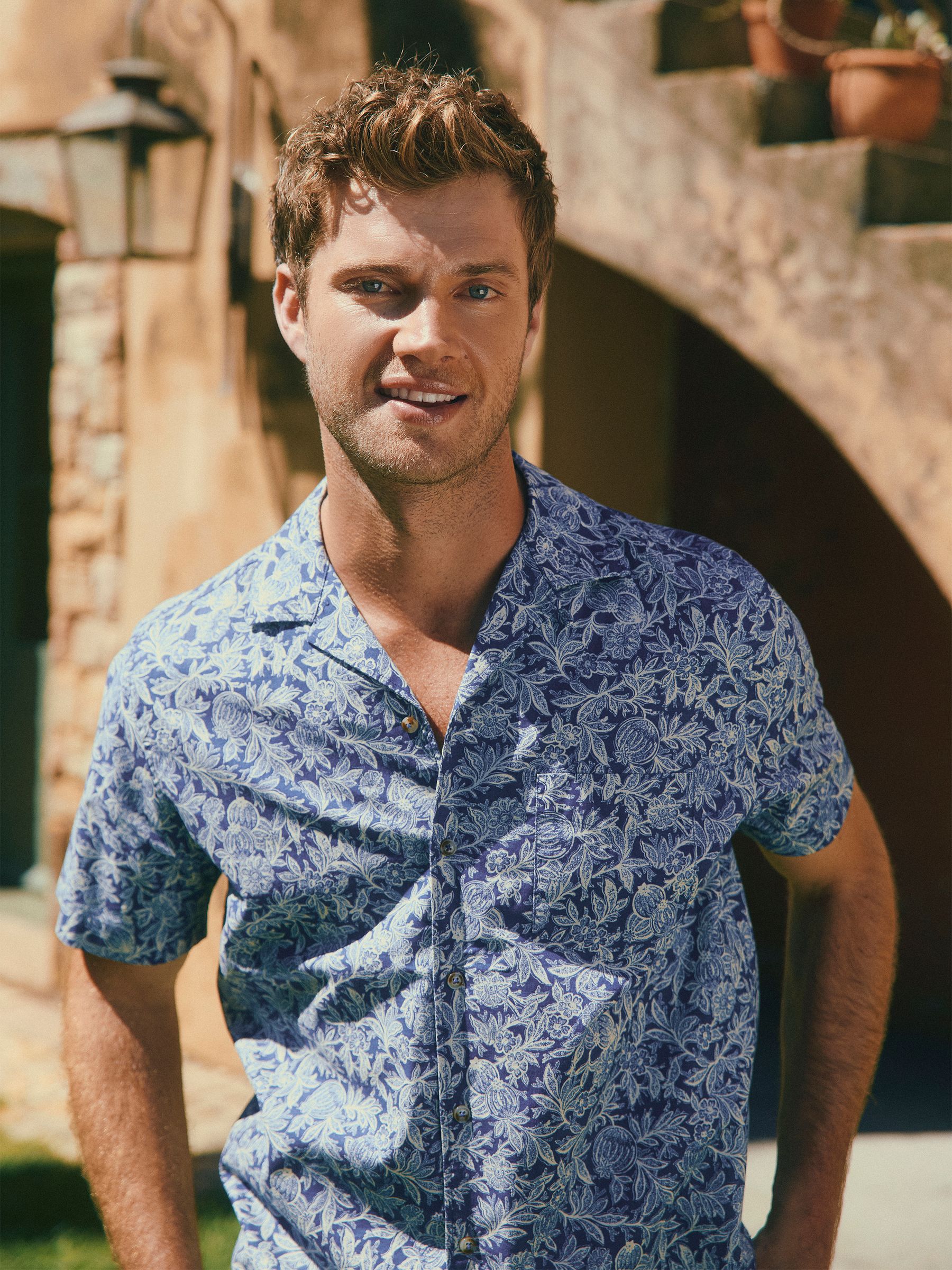 Cotton Slub Navy Short Sleeve Shirt - Image 4 of 7