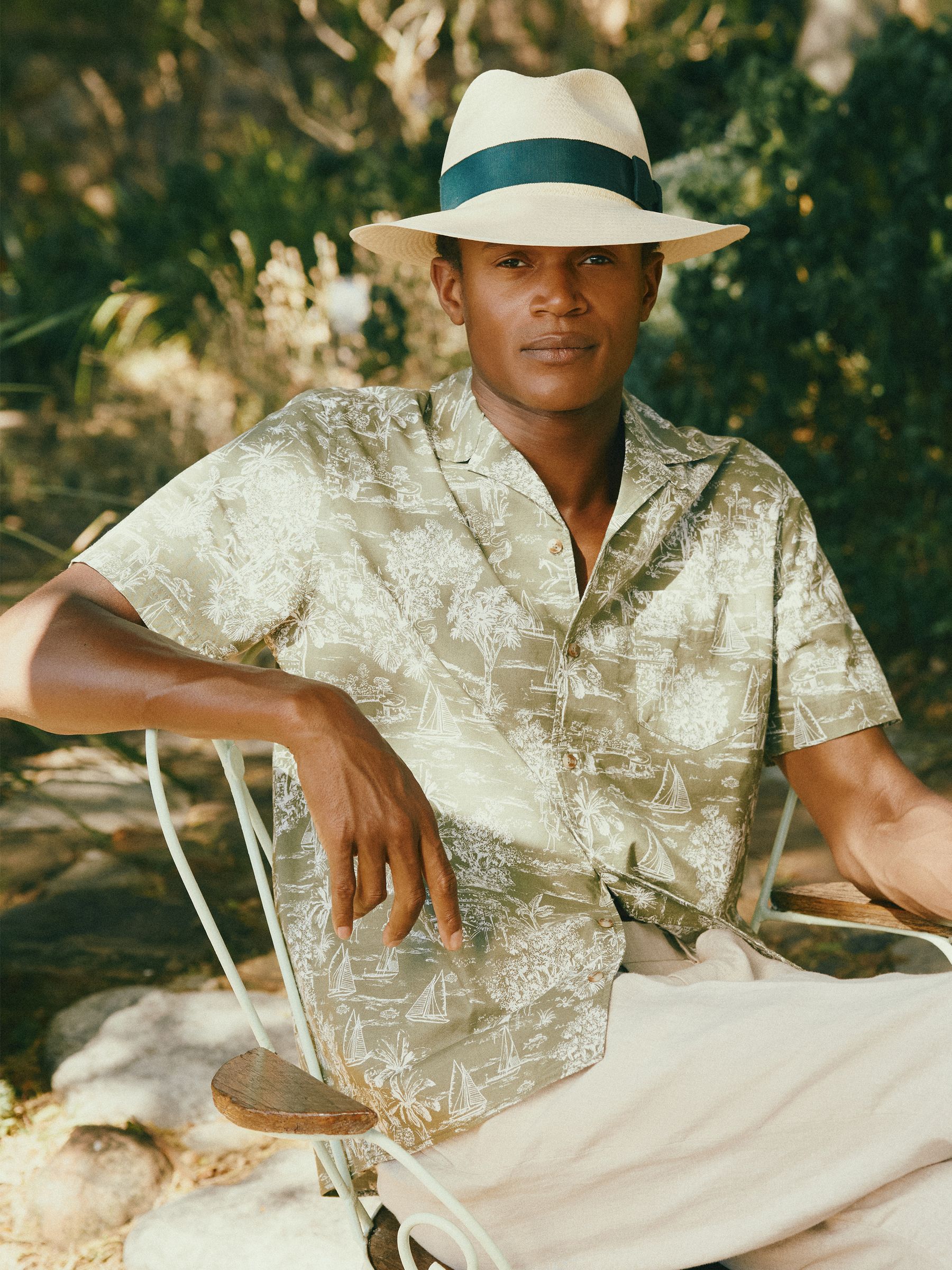 Cotton Slub Khaki Green Short Sleeve Shirt - Image 2 of 8