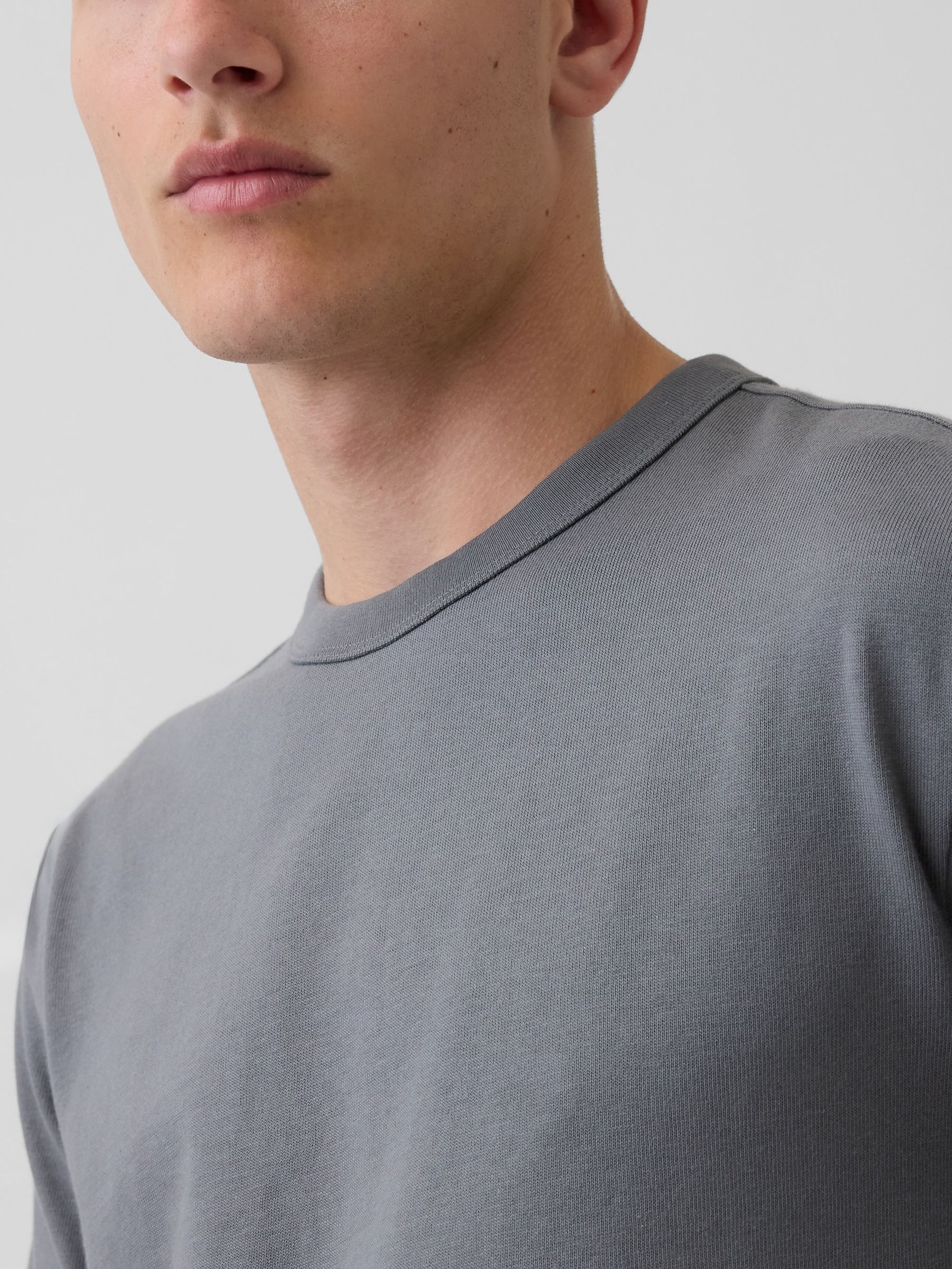 Dark Grey Heavyweight Boxy Short Sleeve T-Shirt - Image 4 of 4