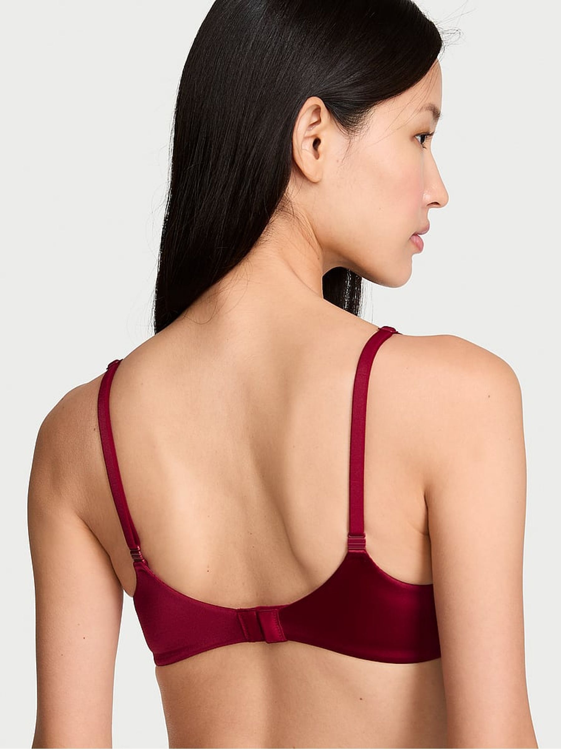 Red Lacquer Lightly Lined Demi Shine Bra - Image 3 of 3