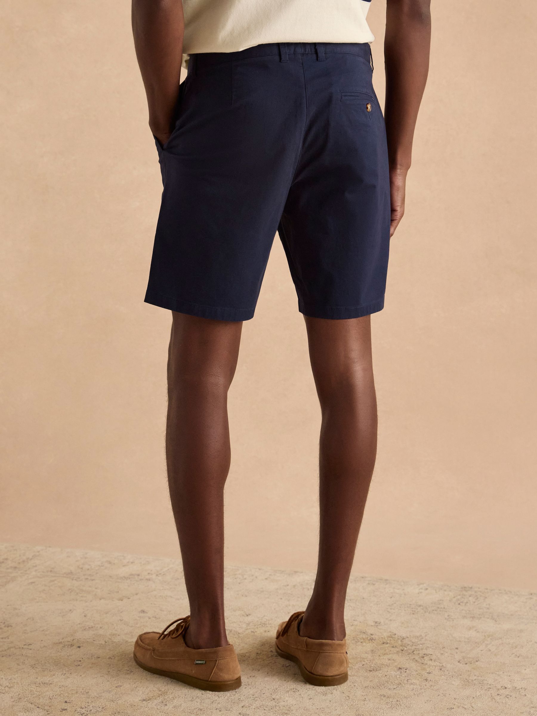 Classic Fit Navy Chino Shorts - Image 2 of 7