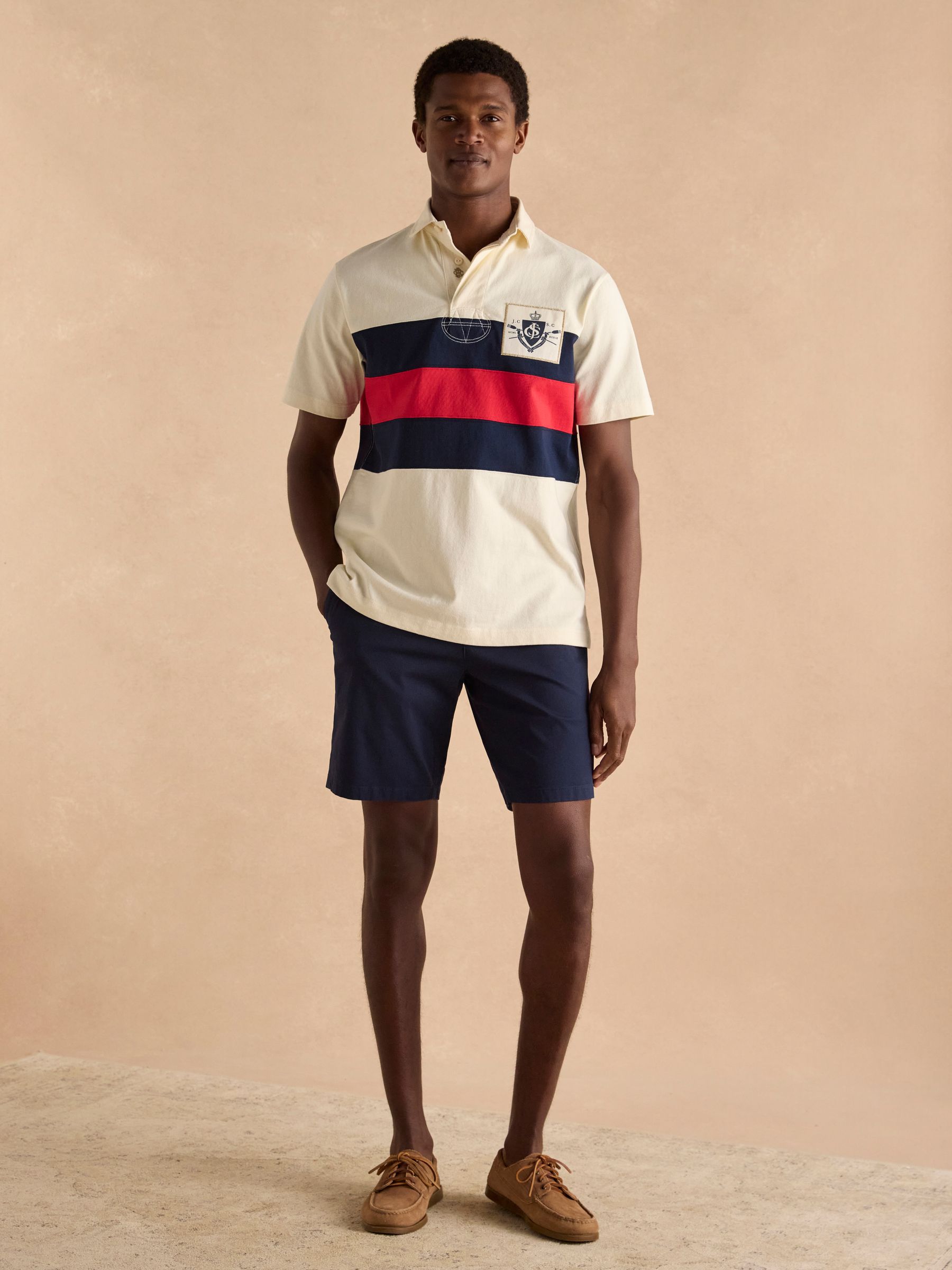Classic Fit Navy Chino Shorts - Image 3 of 7