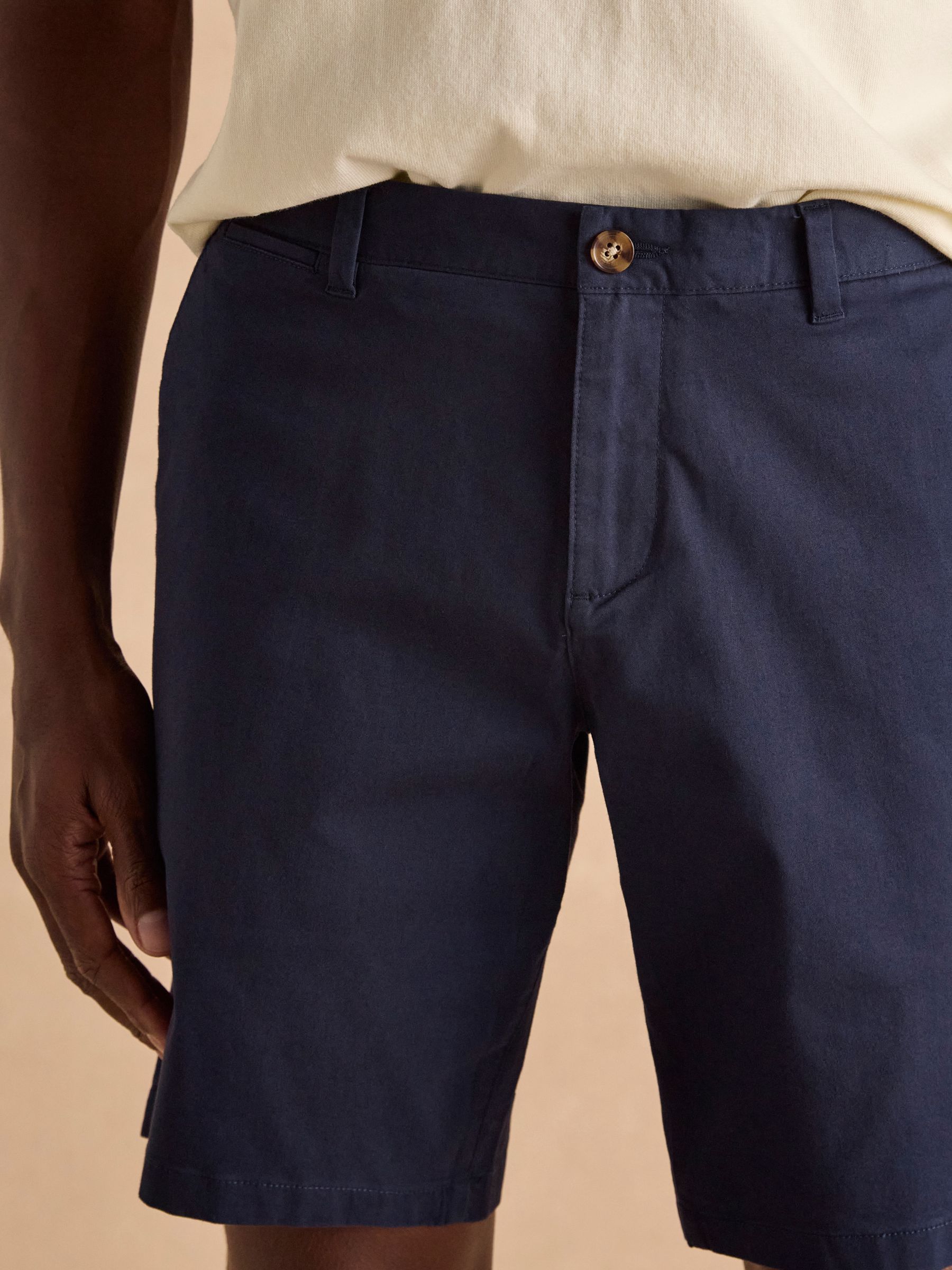 Classic Fit Navy Chino Shorts - Image 4 of 7