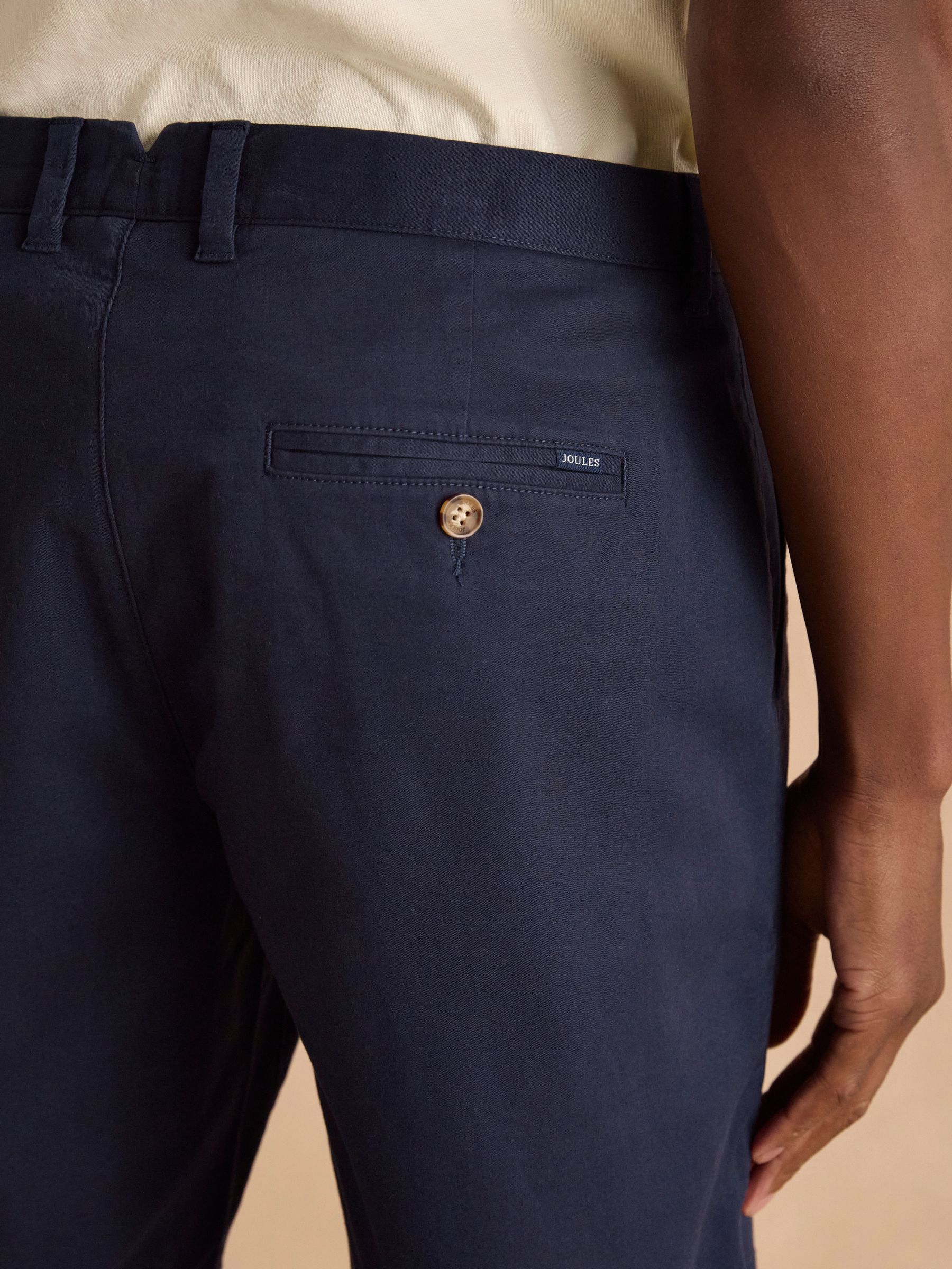 Classic Fit Navy Chino Shorts - Image 6 of 7