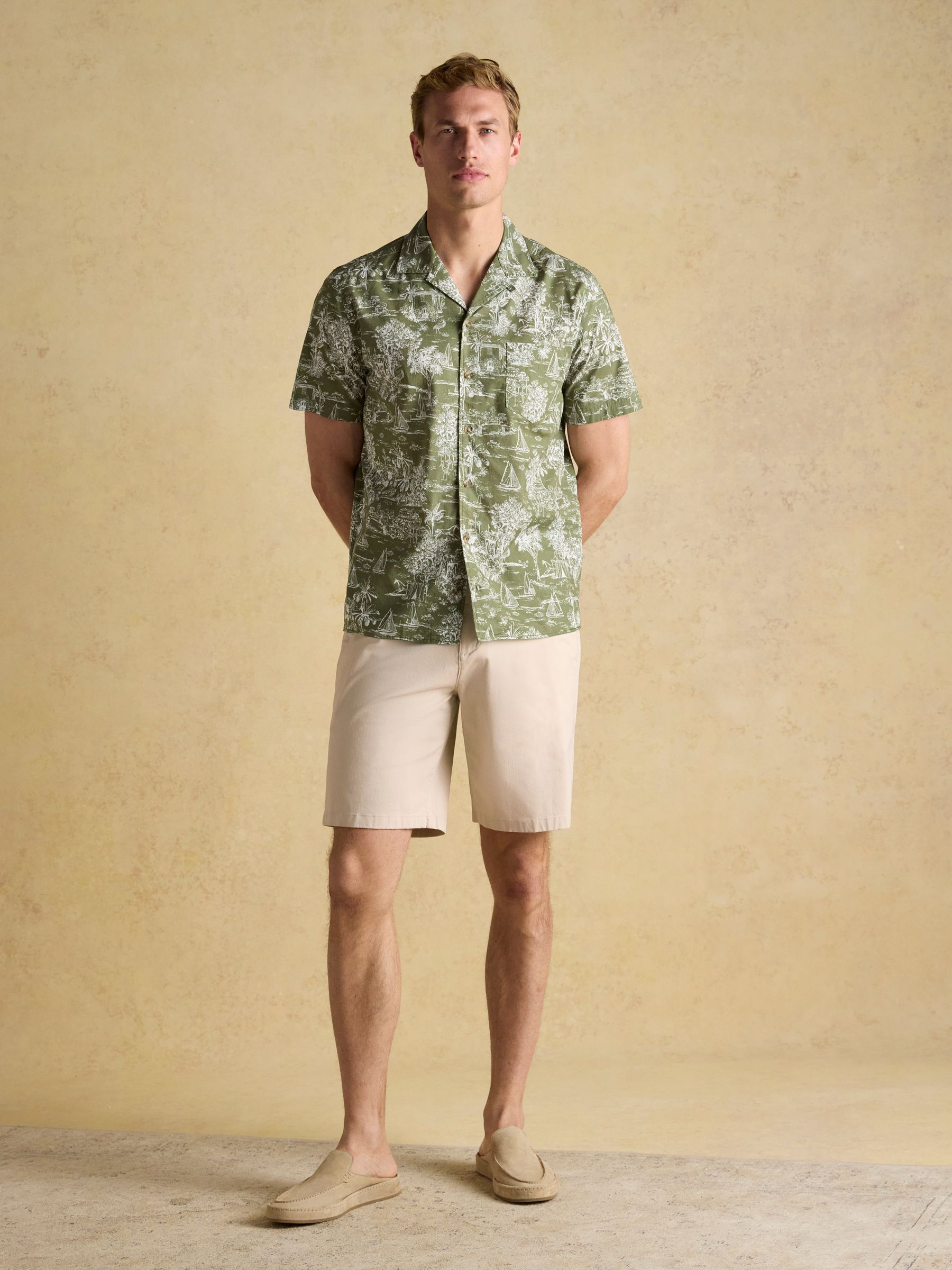 Classic Fit Sand Chino Shorts - Image 5 of 8