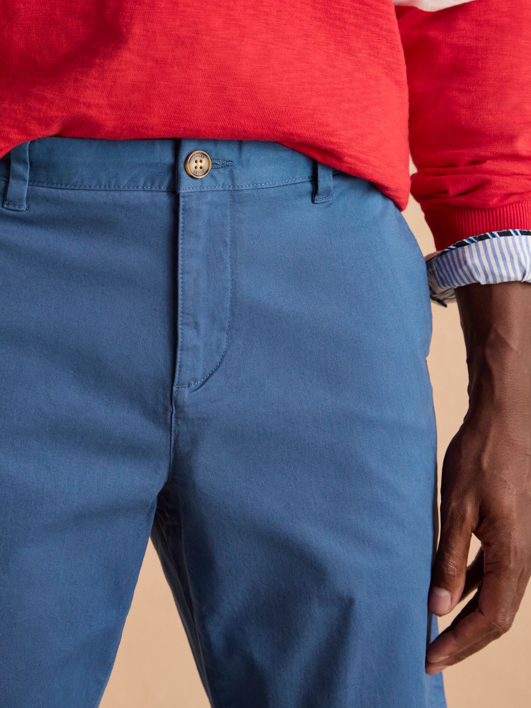 Classic Fit Blue Chino Shorts - Image 4 of 8