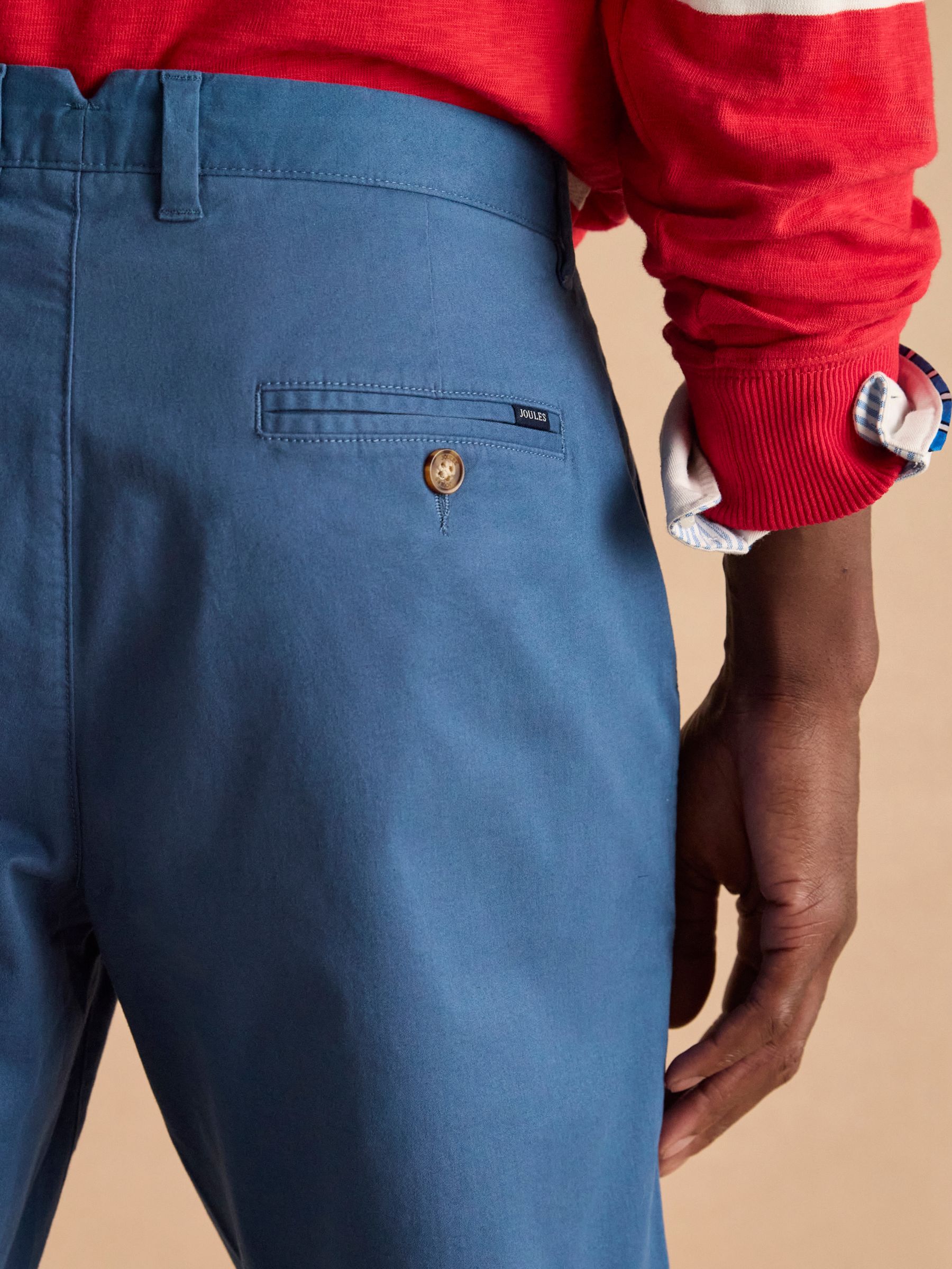 Classic Fit Blue Chino Shorts - Image 7 of 8