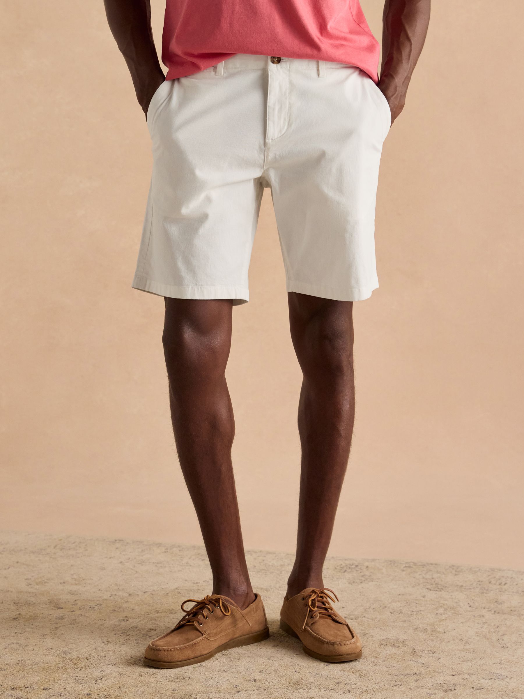 Classic Fit White Chino Shorts - Image 1 of 8