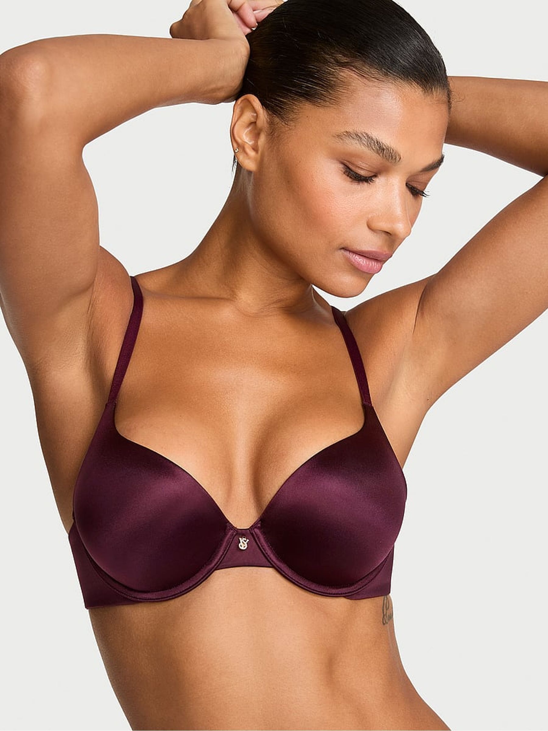 Violet Purple Full Cup Push Up Shine Bra - Image 2 of 4 Violet Purple Full Cup Push Up Shine Bra - Image 2 of 4