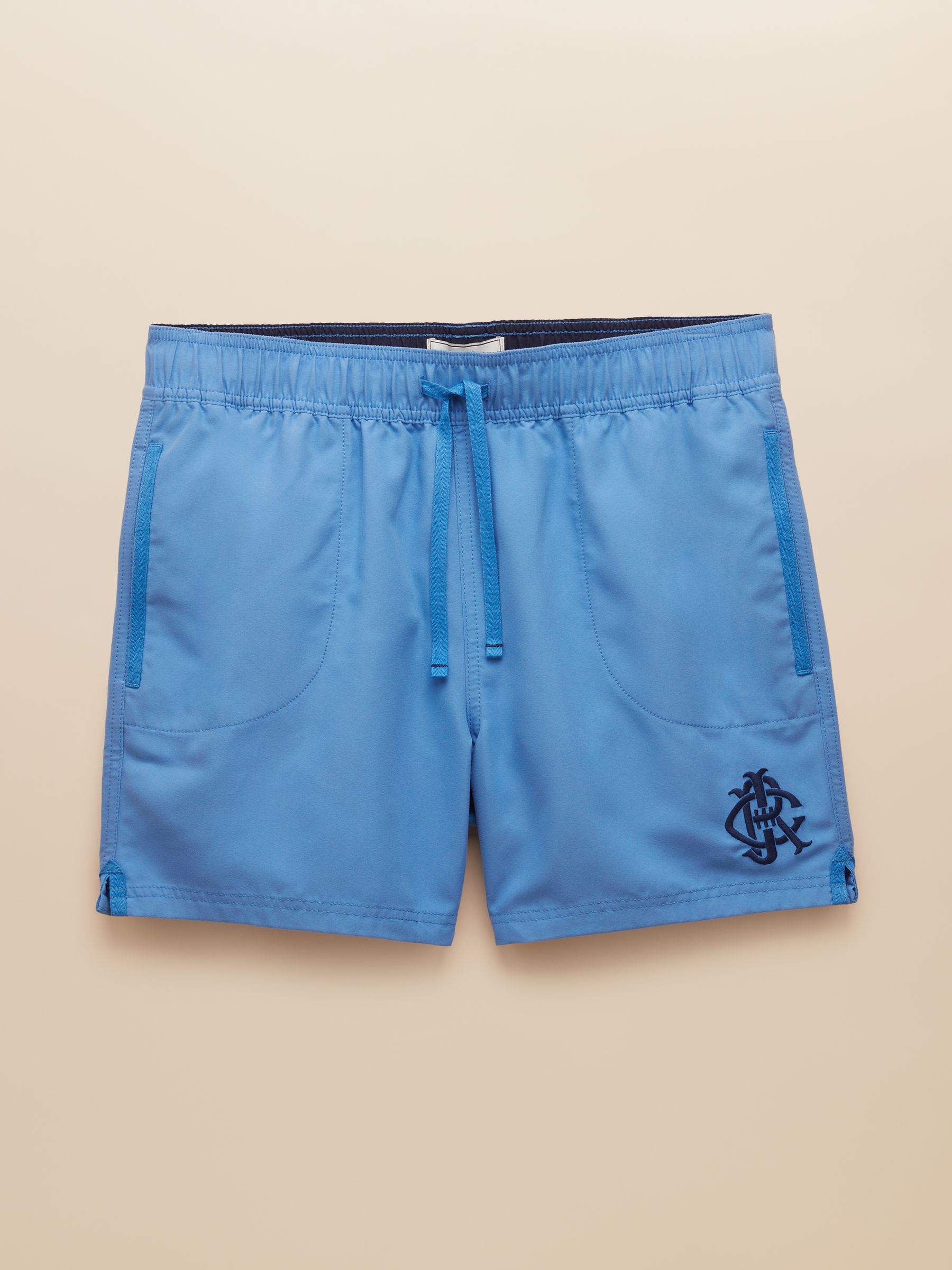 Overton Blue Rugby Style Swim Shorts - Image 7 of 7