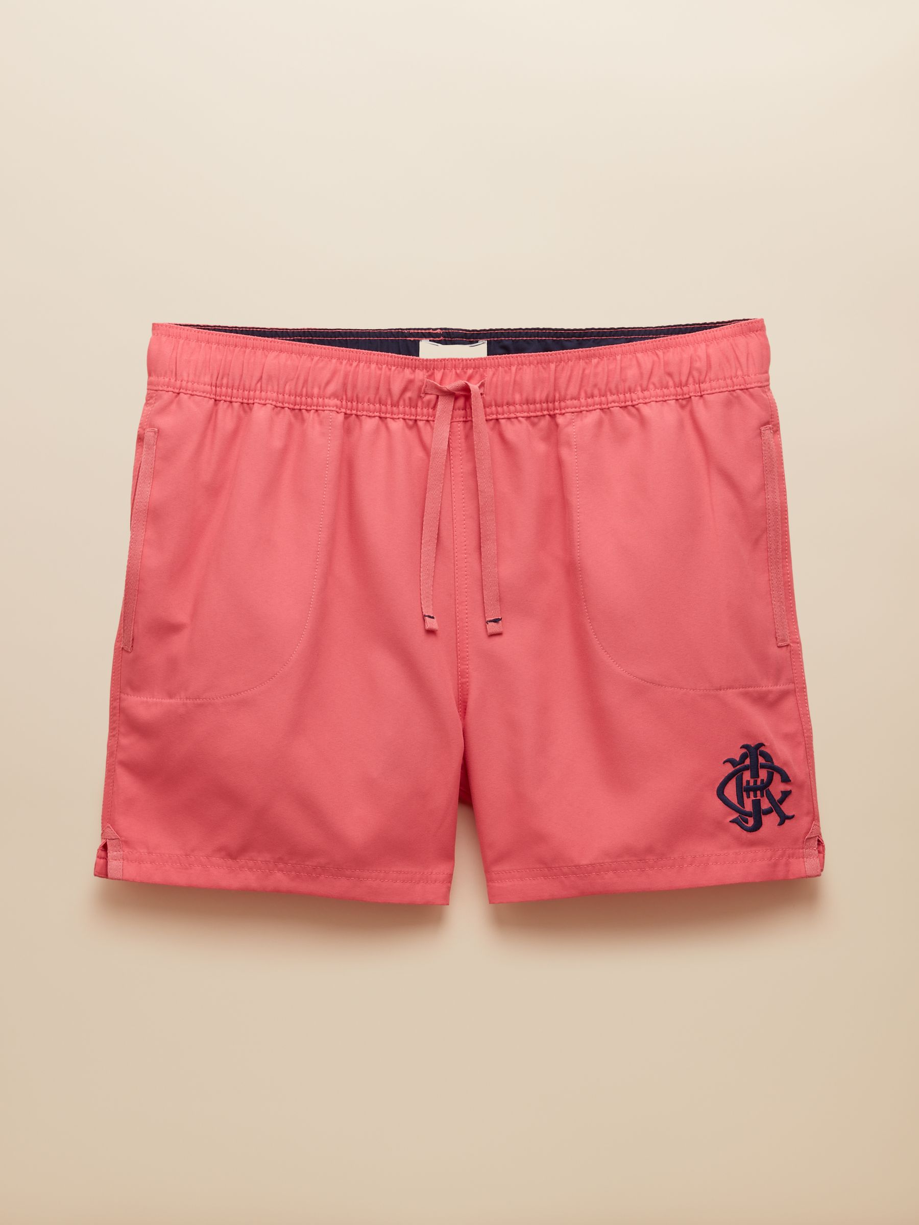 Overton Rose Pink Rugby Style Swim Shorts - Image 6 of 6