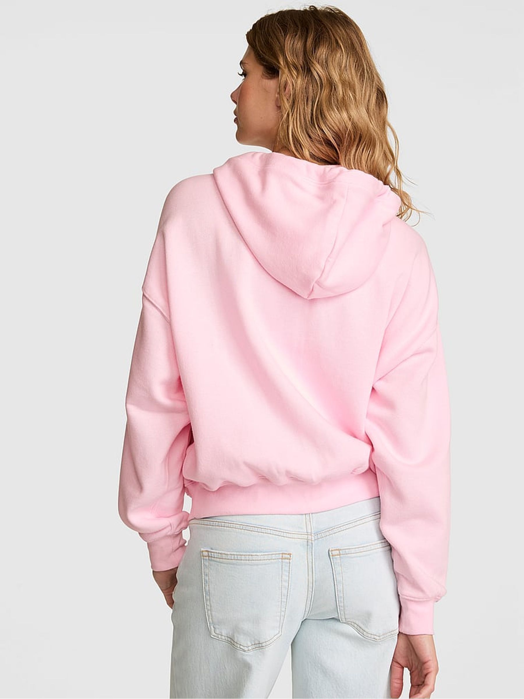 Coconut Pink Fleece Zip Up Hoodie - Image 2 of 2