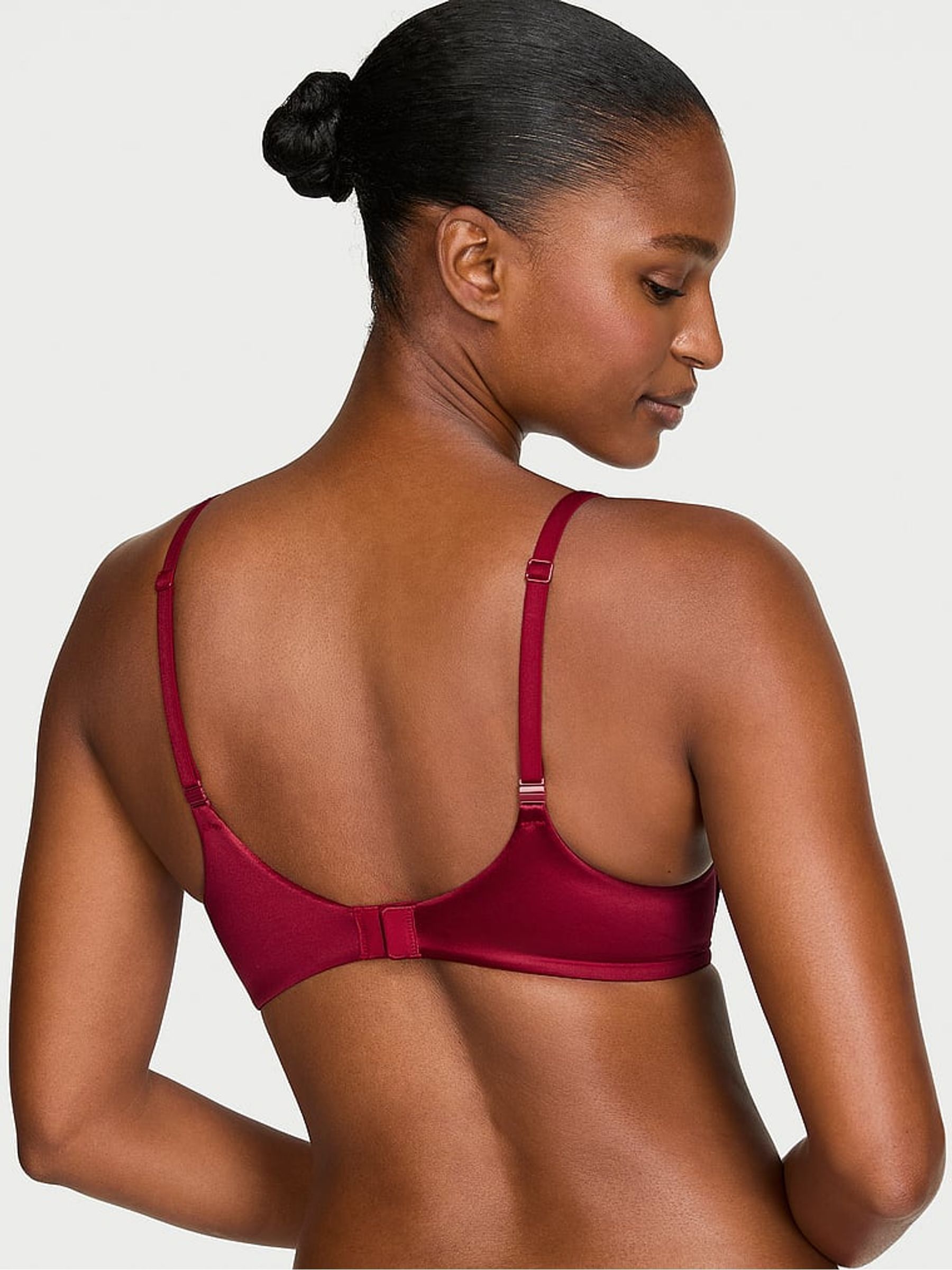 Red Lacquer Full Cup Push Up Shine Bra - Image 2 of 2 Red Lacquer Full Cup Push Up Shine Bra - Image 2 of 2