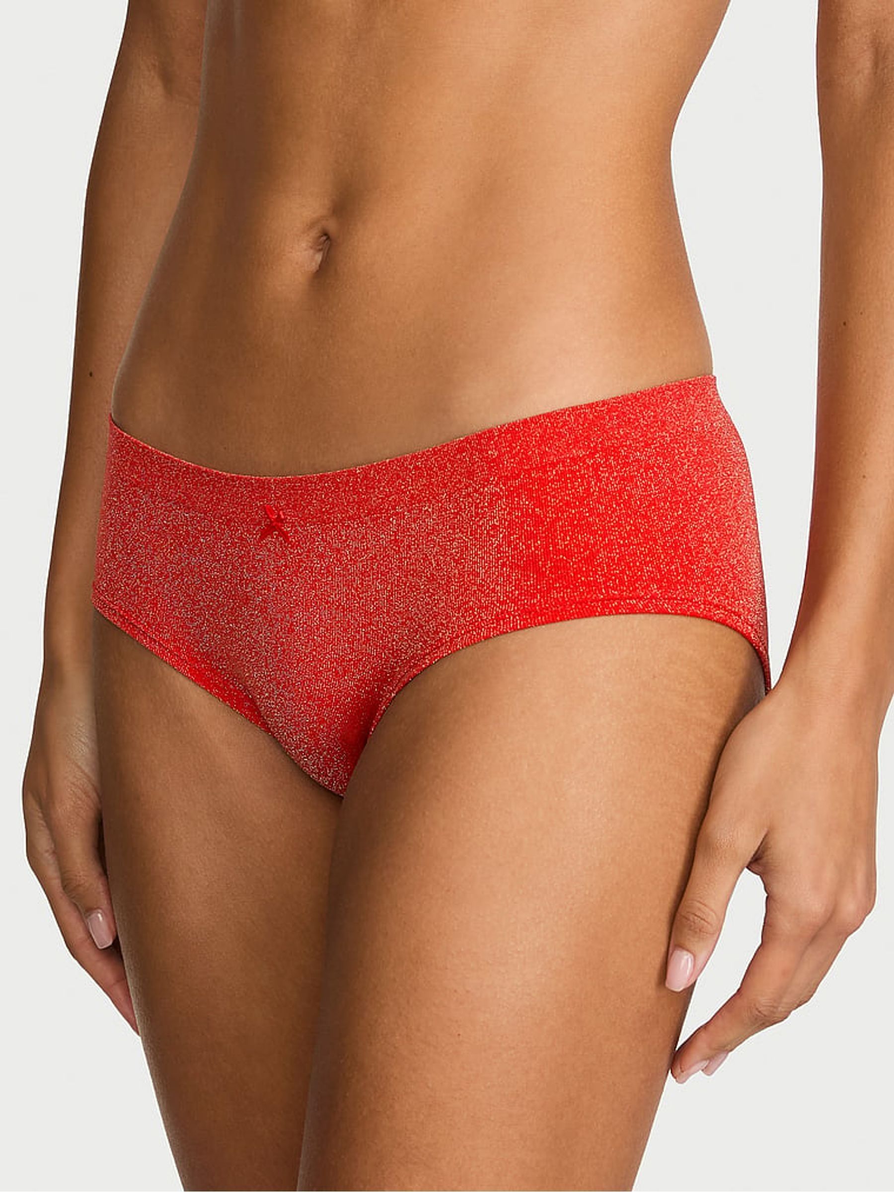 Kiss Kiss Red Hipster Shimmer Knickers - Image 1 of 3