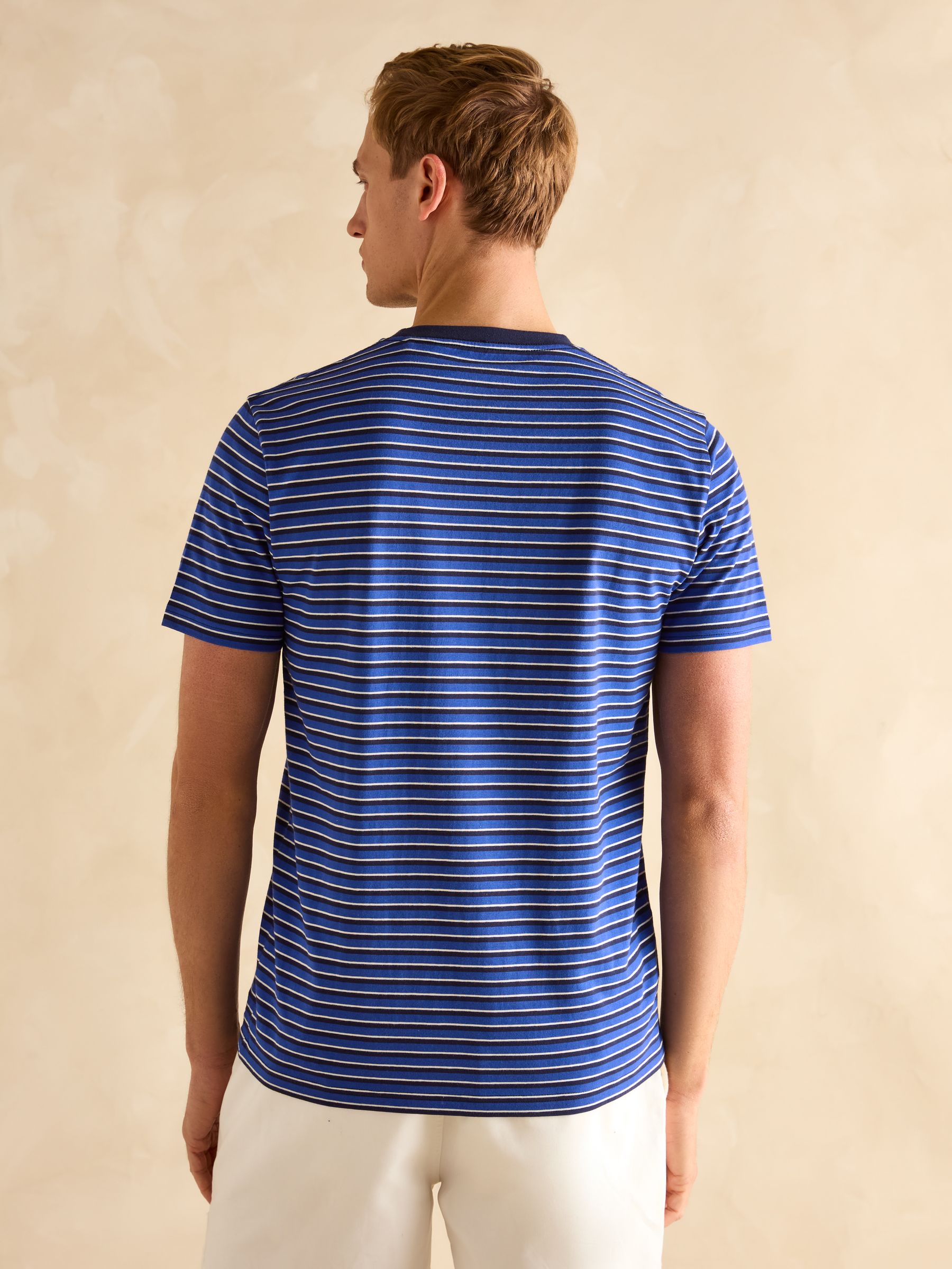 Everyday Blue Stripe Crew Neck T-Shirt - Image 2 of 6