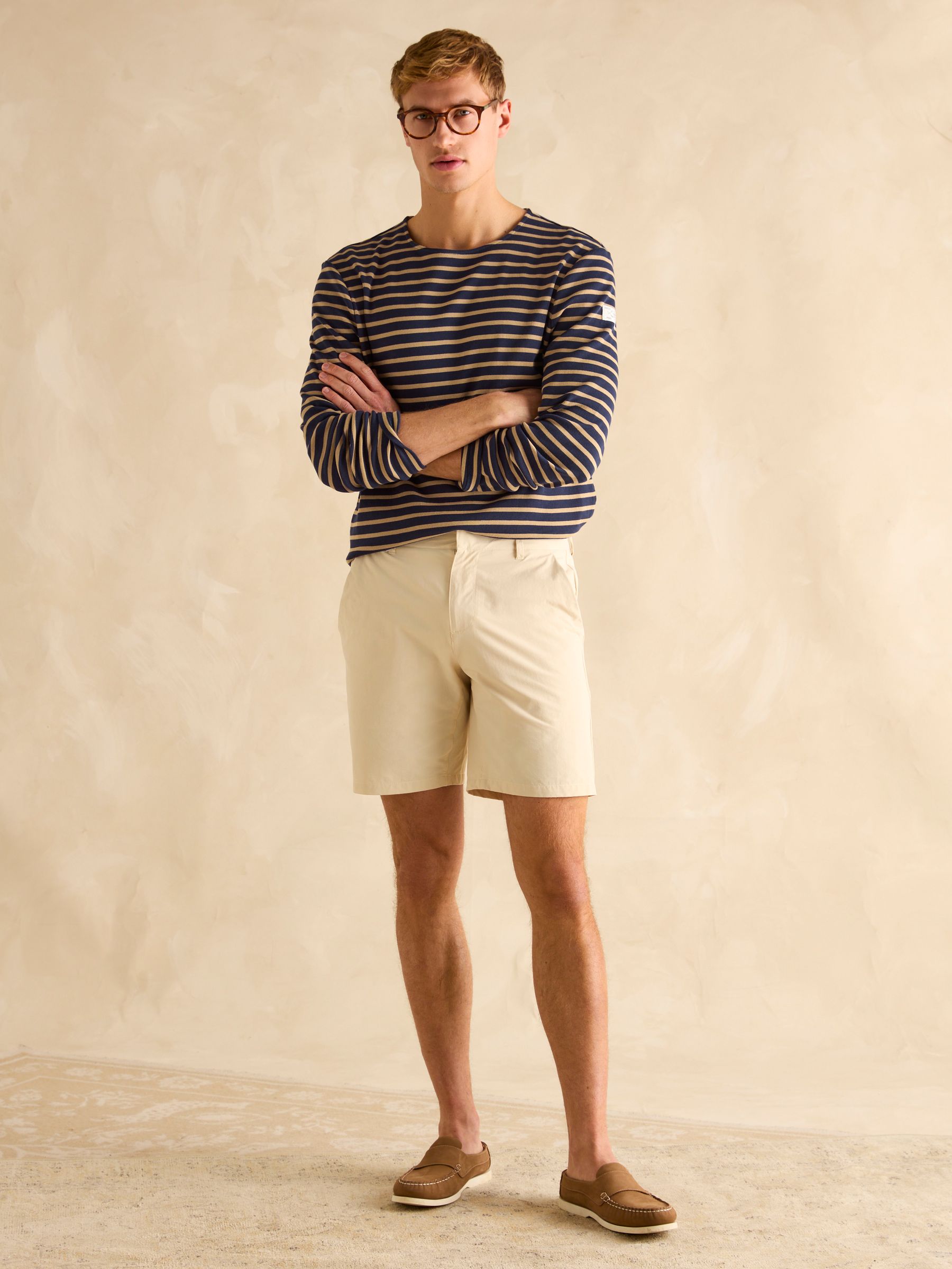 Breton Navy Blue & Brown Striped Top - Image 4 of 6