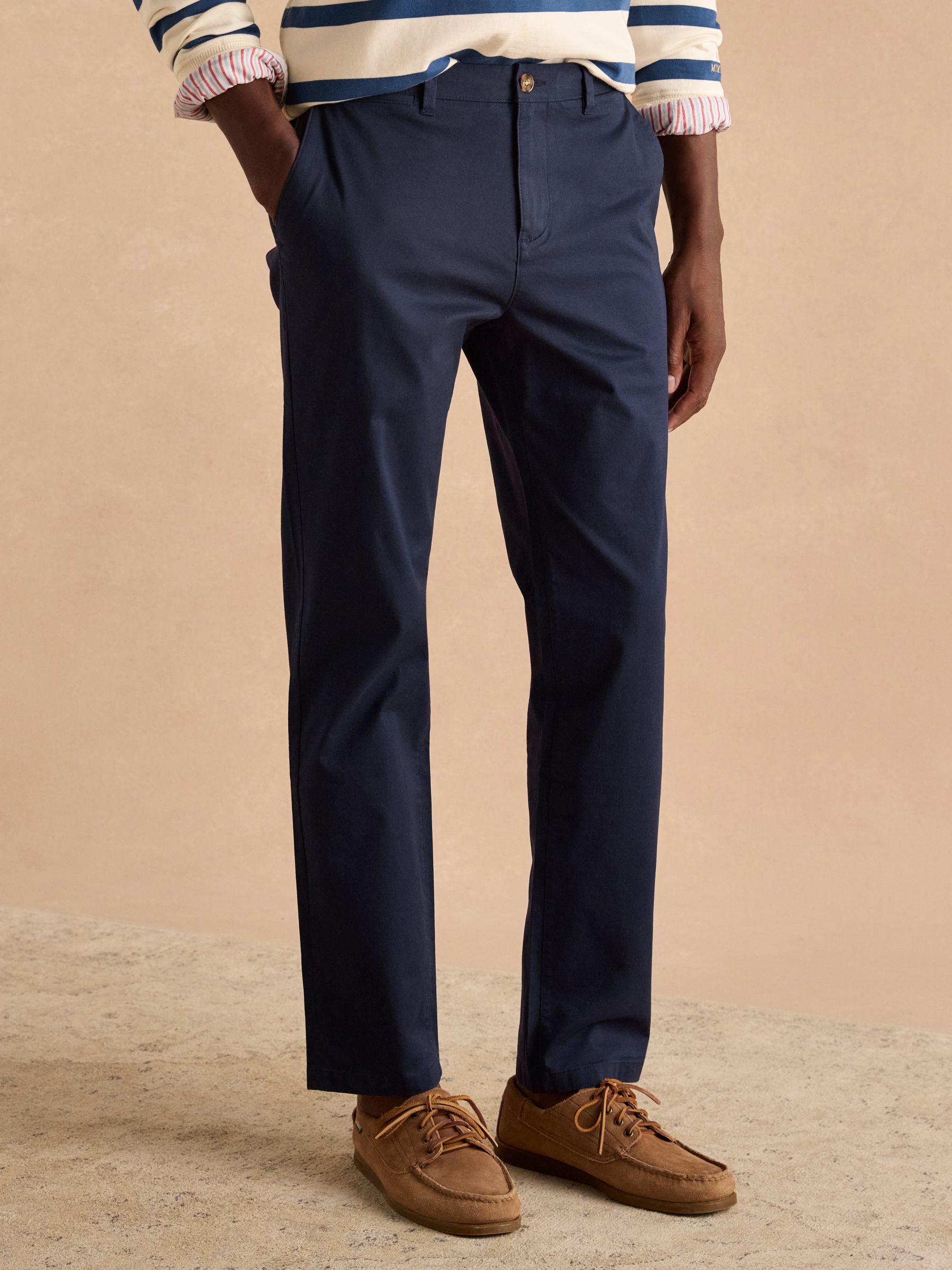 Classic Fit Navy Chino Trousers - Image 1 of 7