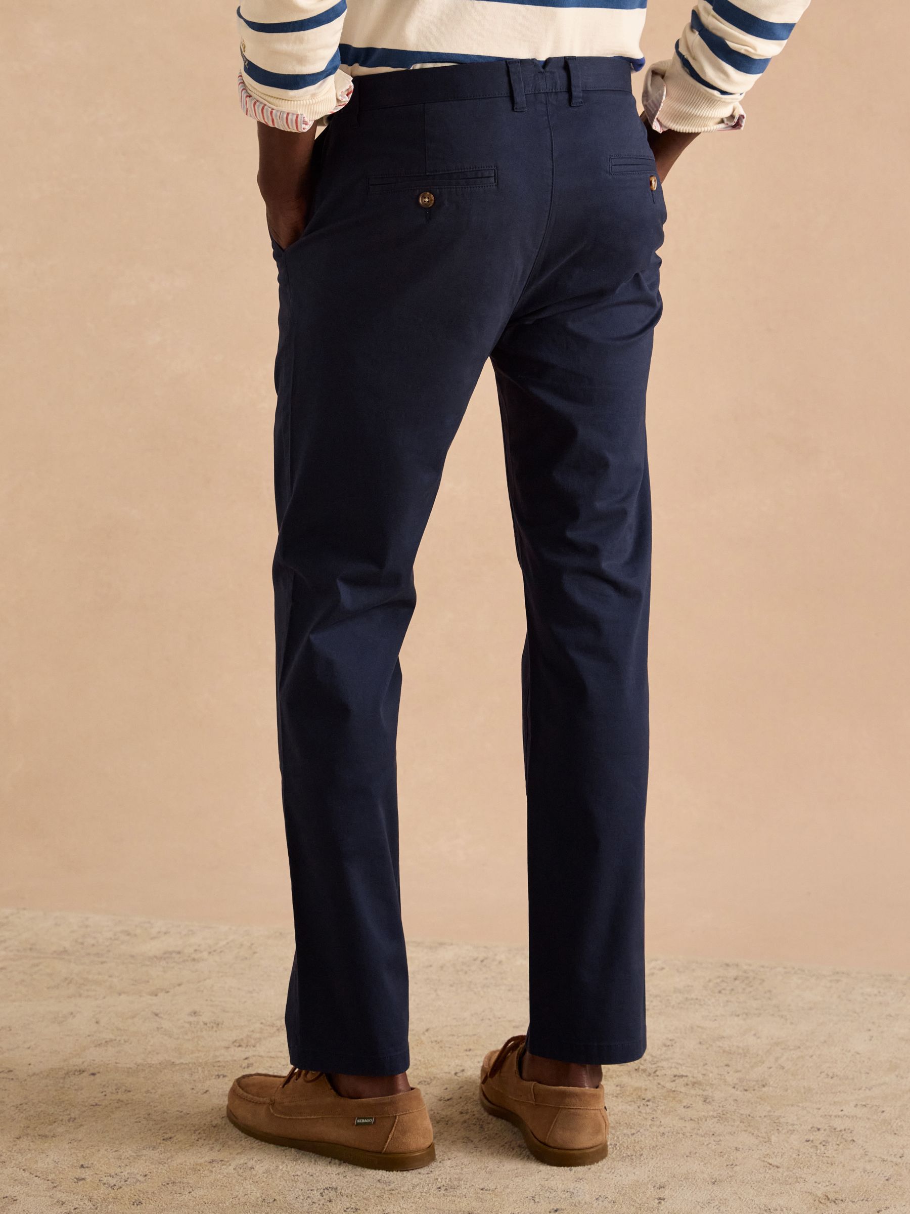 Classic Fit Navy Chino Trousers - Image 2 of 7