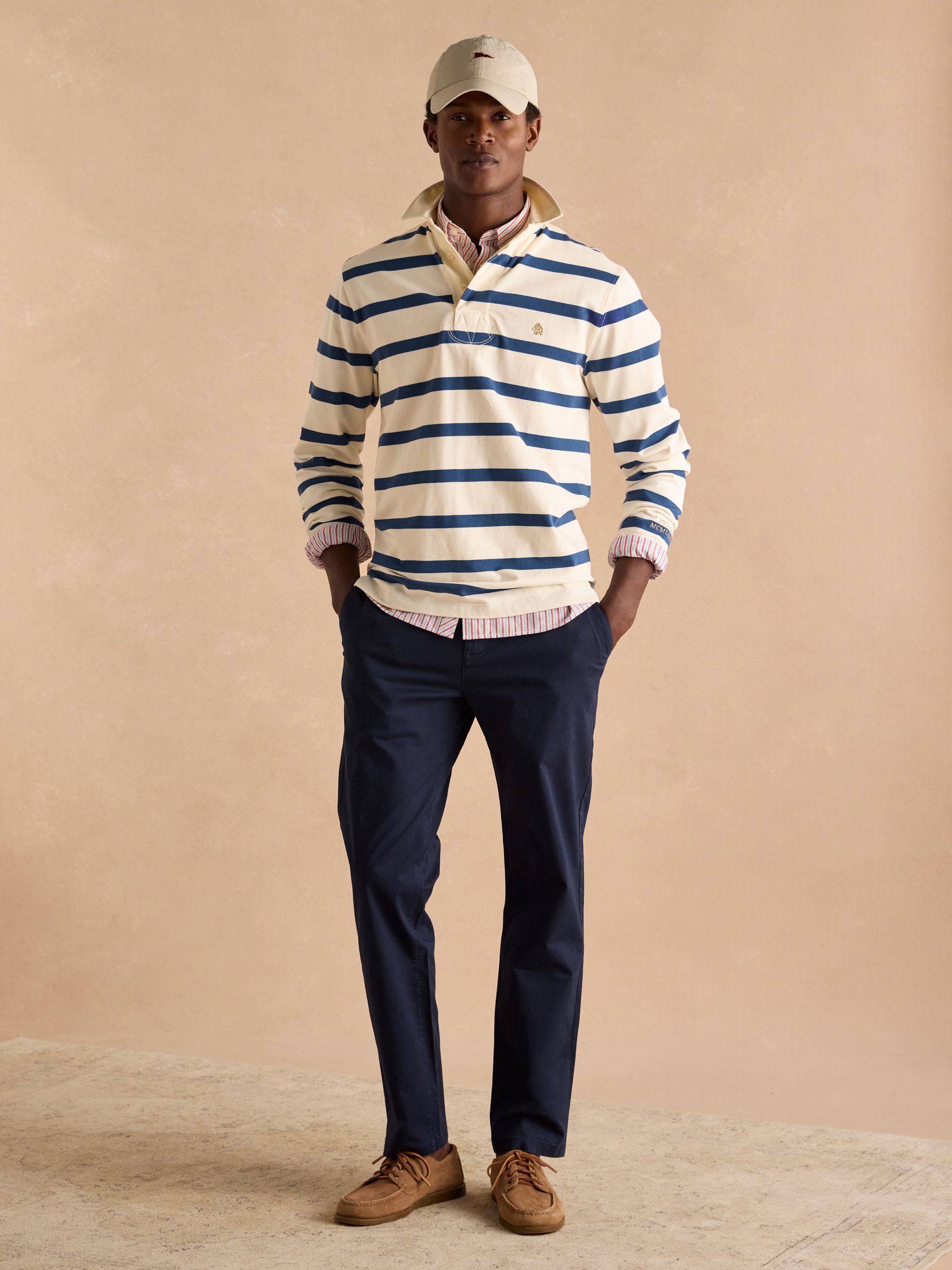 Classic Fit Navy Chino Trousers - Image 3 of 7
