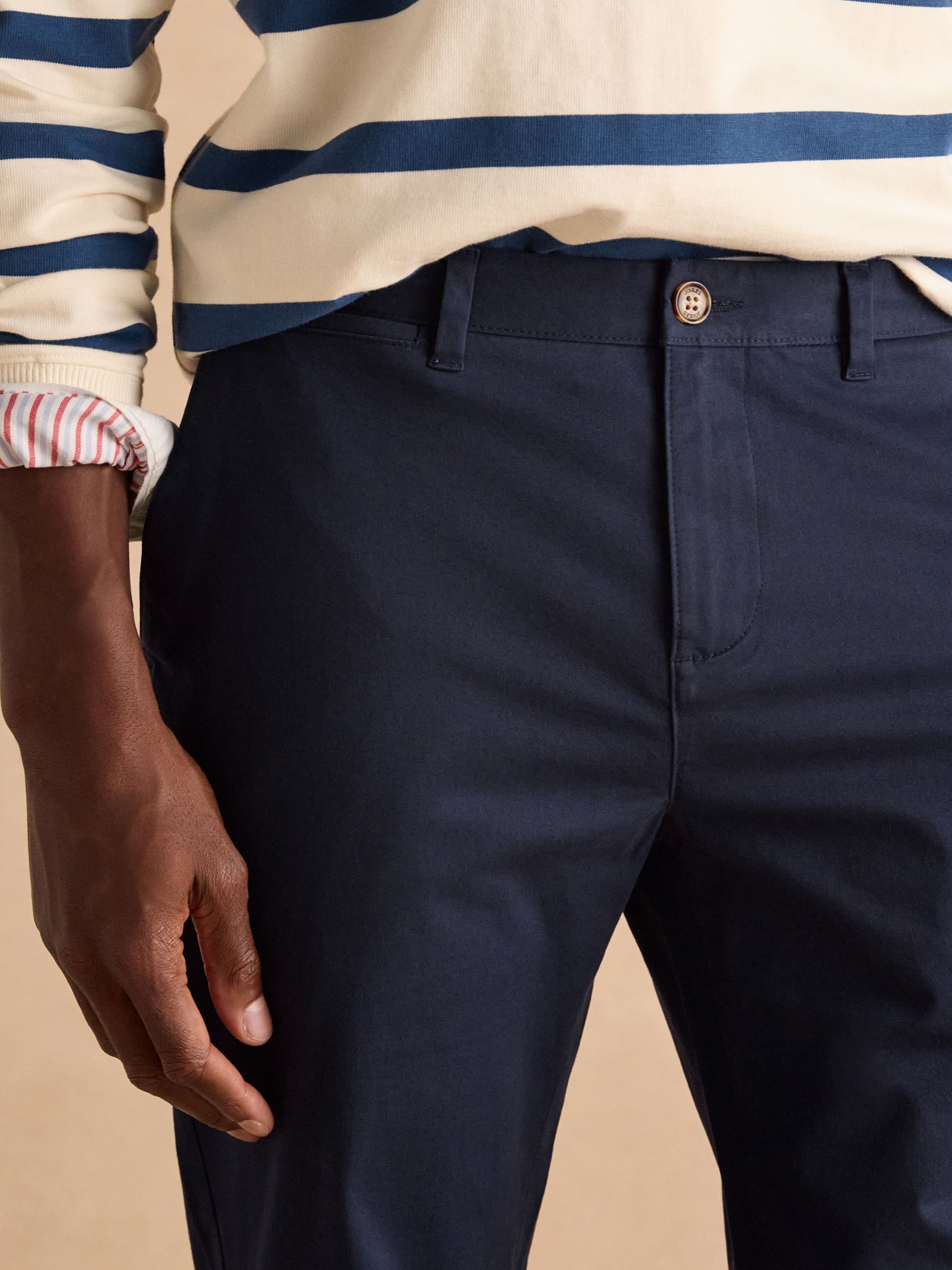 Classic Fit Navy Chino Trousers - Image 4 of 7