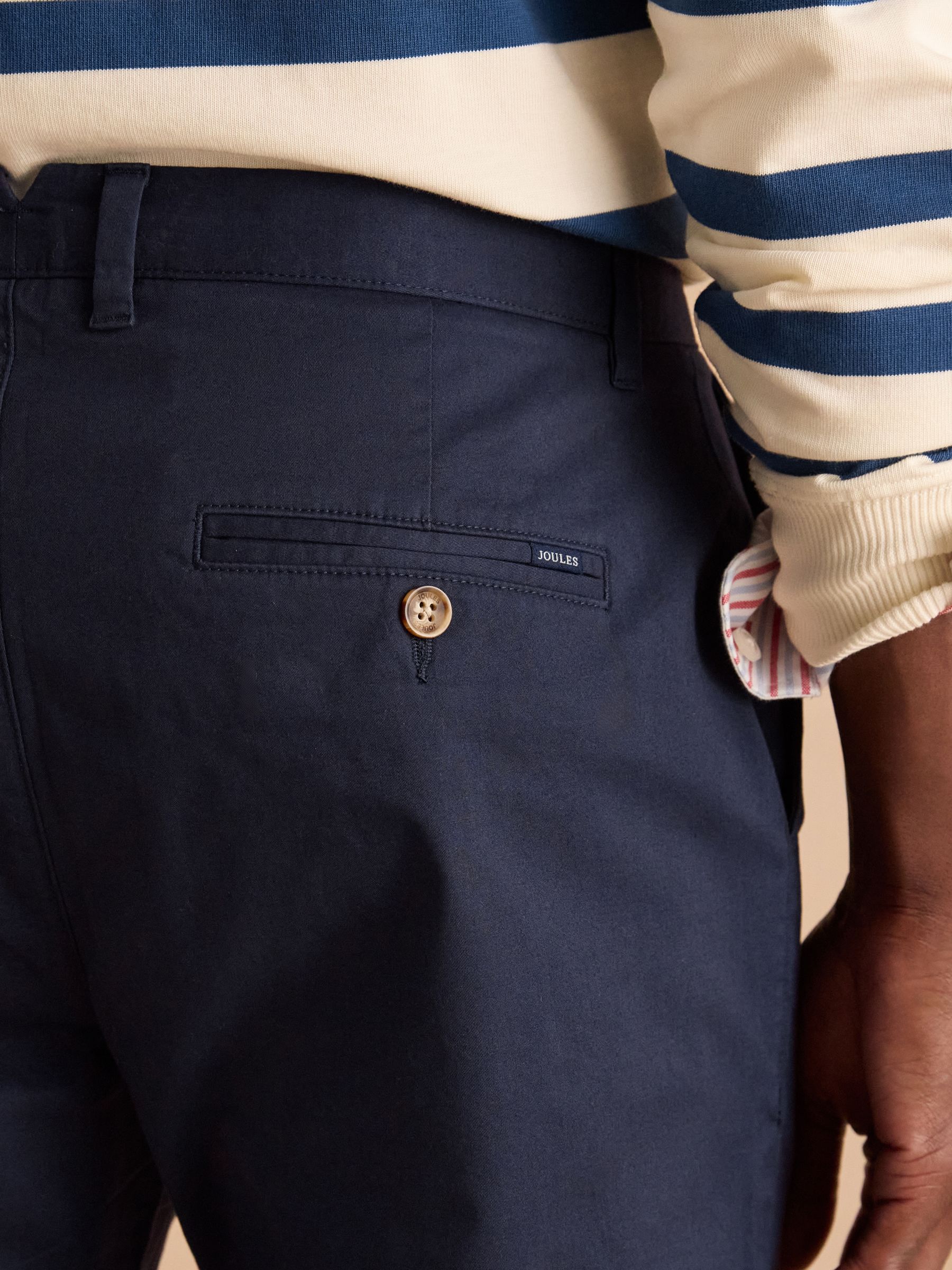 Classic Fit Navy Chino Trousers - Image 6 of 7