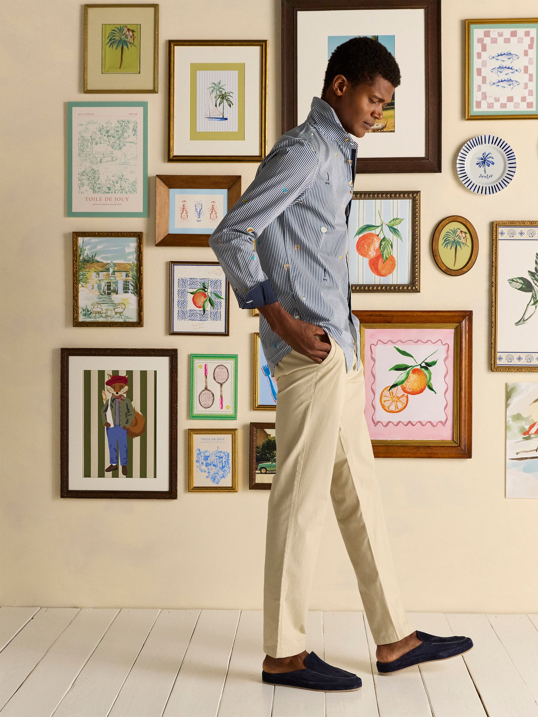 Classic Fit Sand Chino Trousers - Image 2 of 8