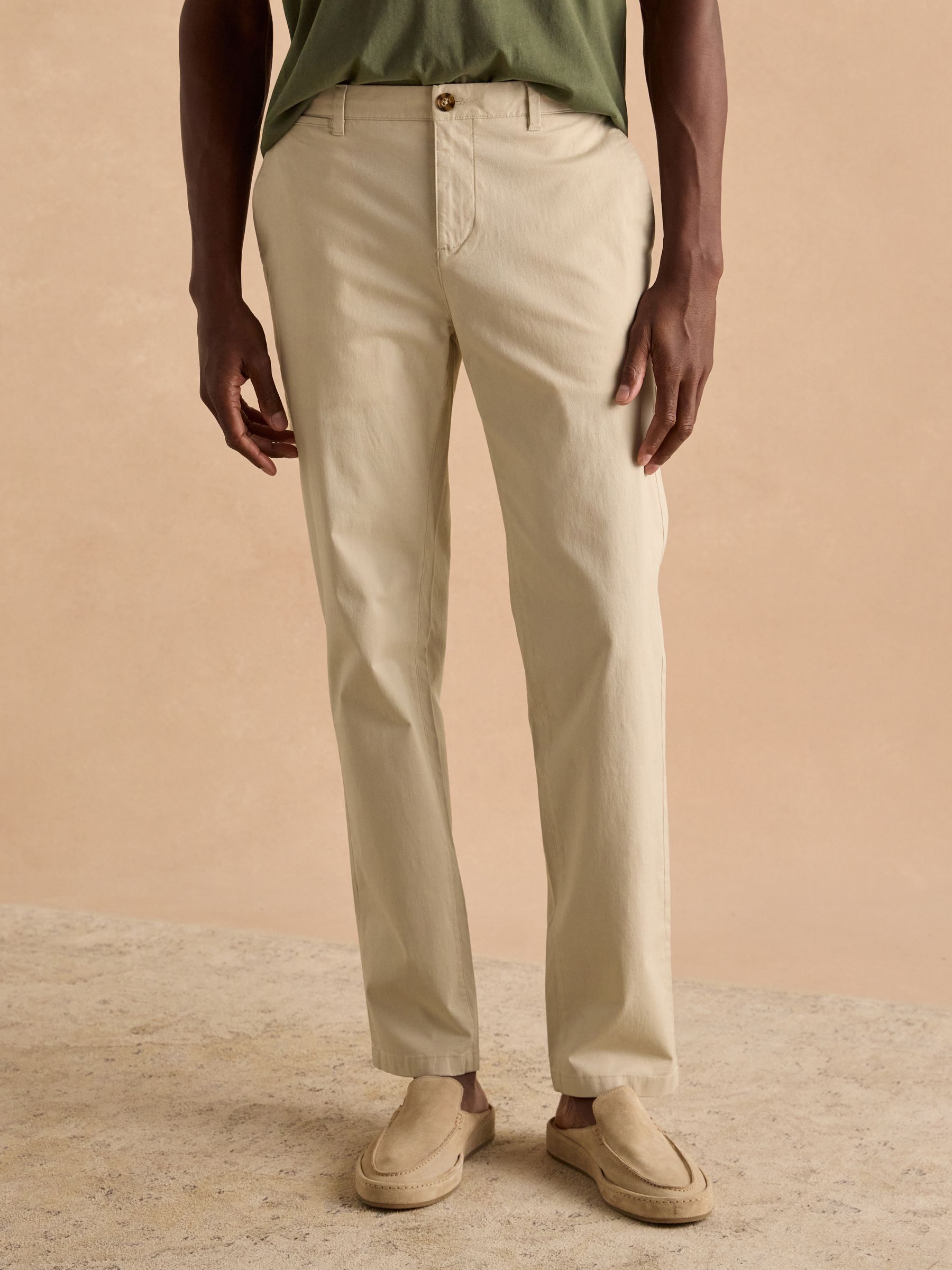 Classic Fit Sand Chino Trousers - Image 4 of 8