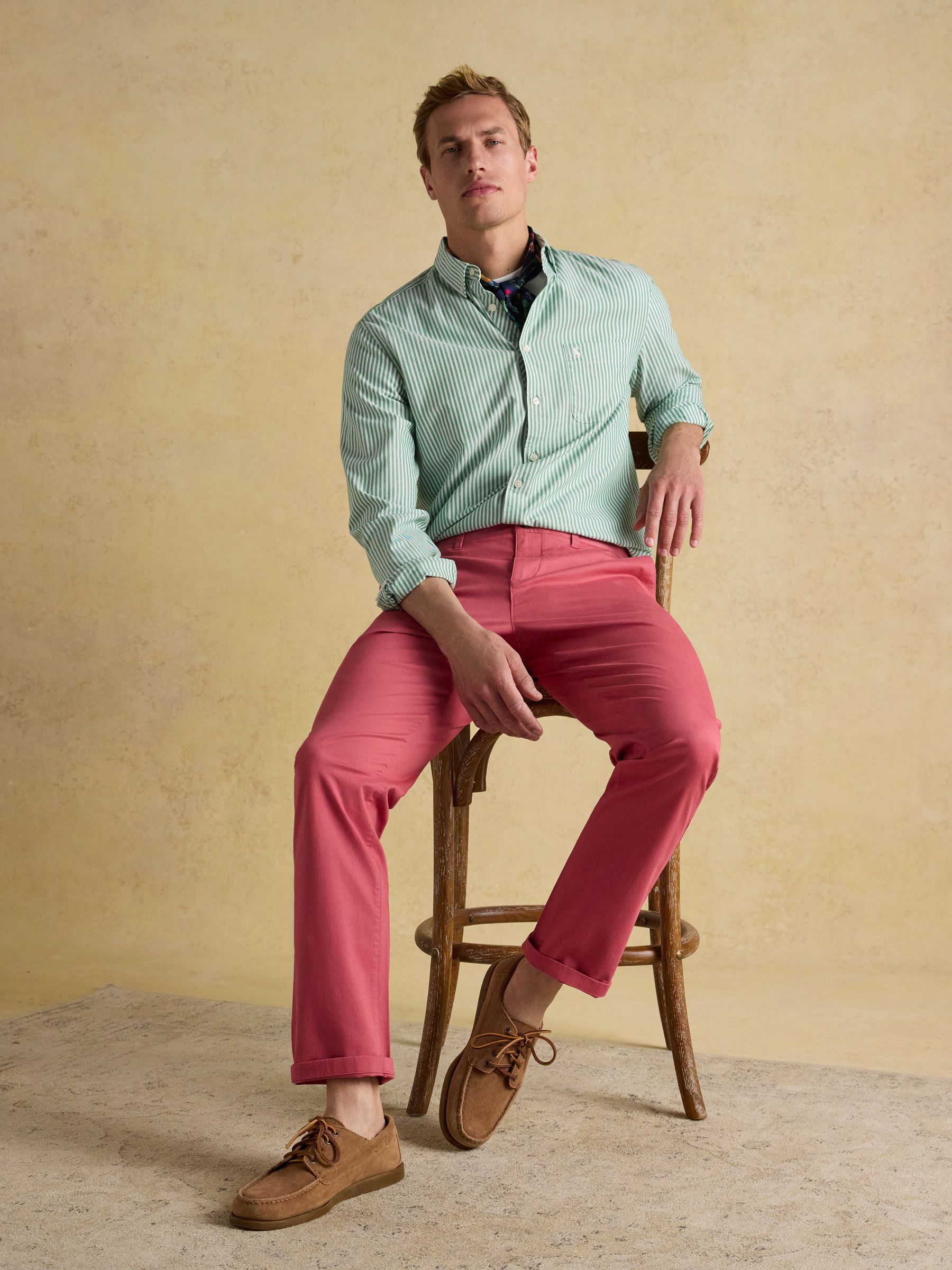 Classic Fit Rose Pink Chino Trousers - Image 3 of 9