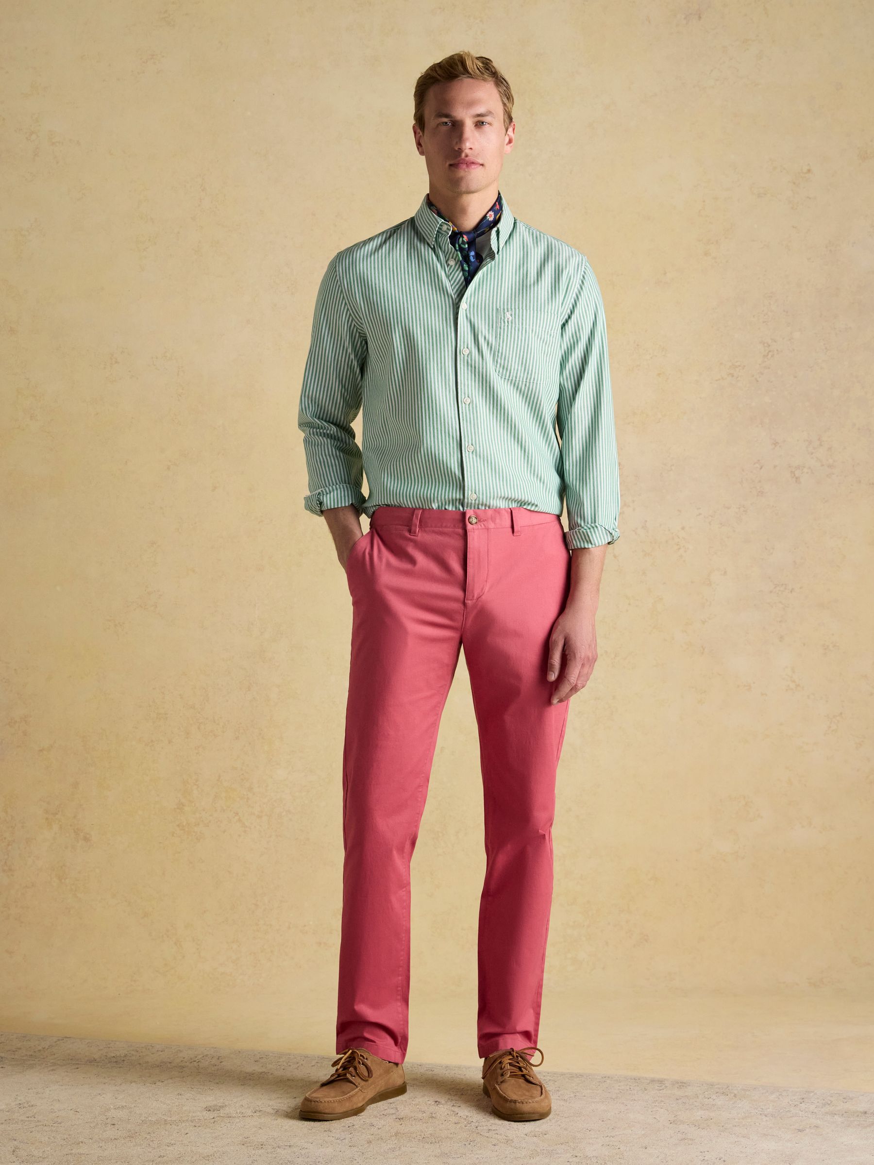 Classic Fit Rose Pink Chino Trousers - Image 5 of 9