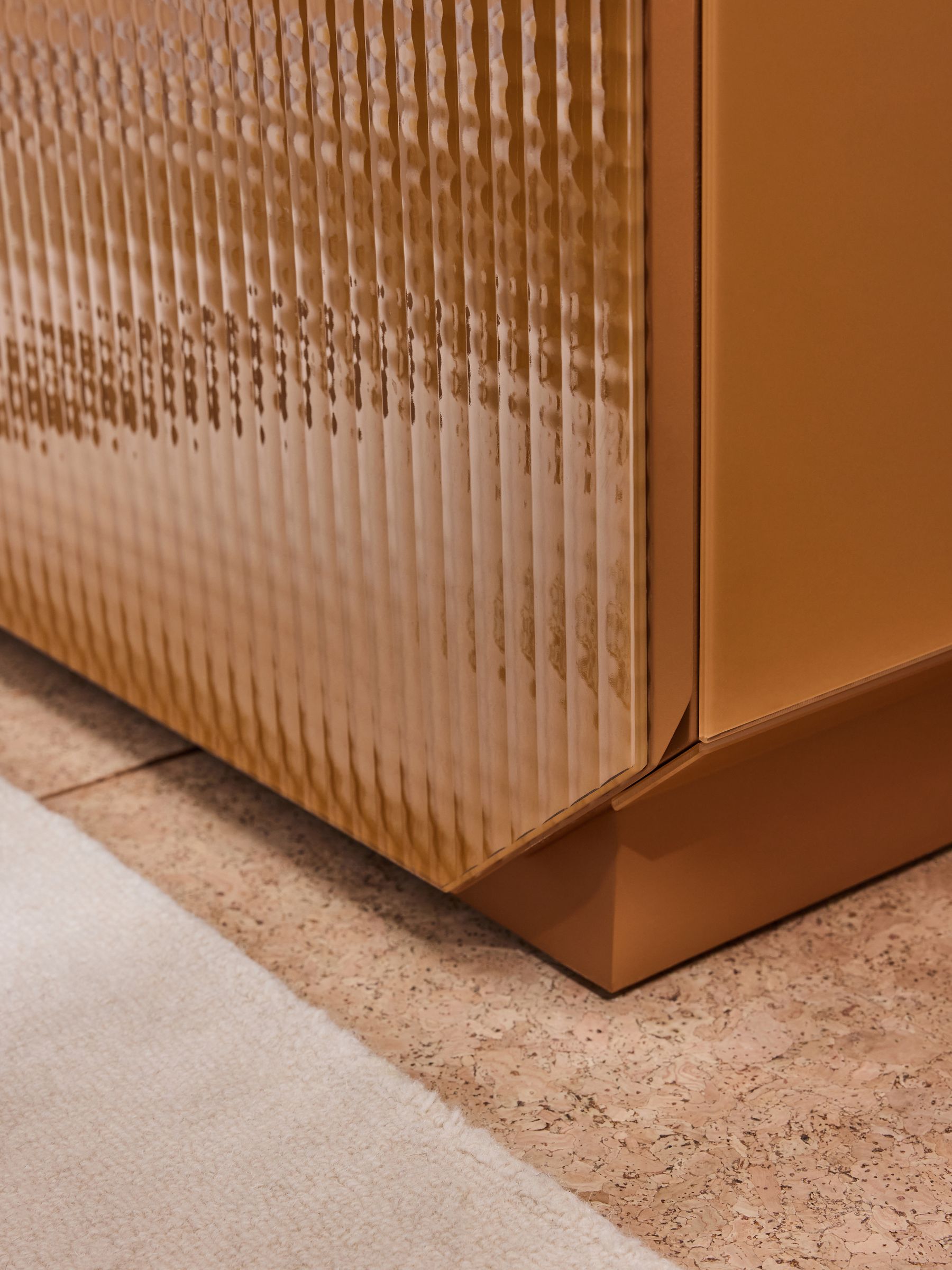 Anya Glass Highboard in Caramel Brown - Image 3 of 5