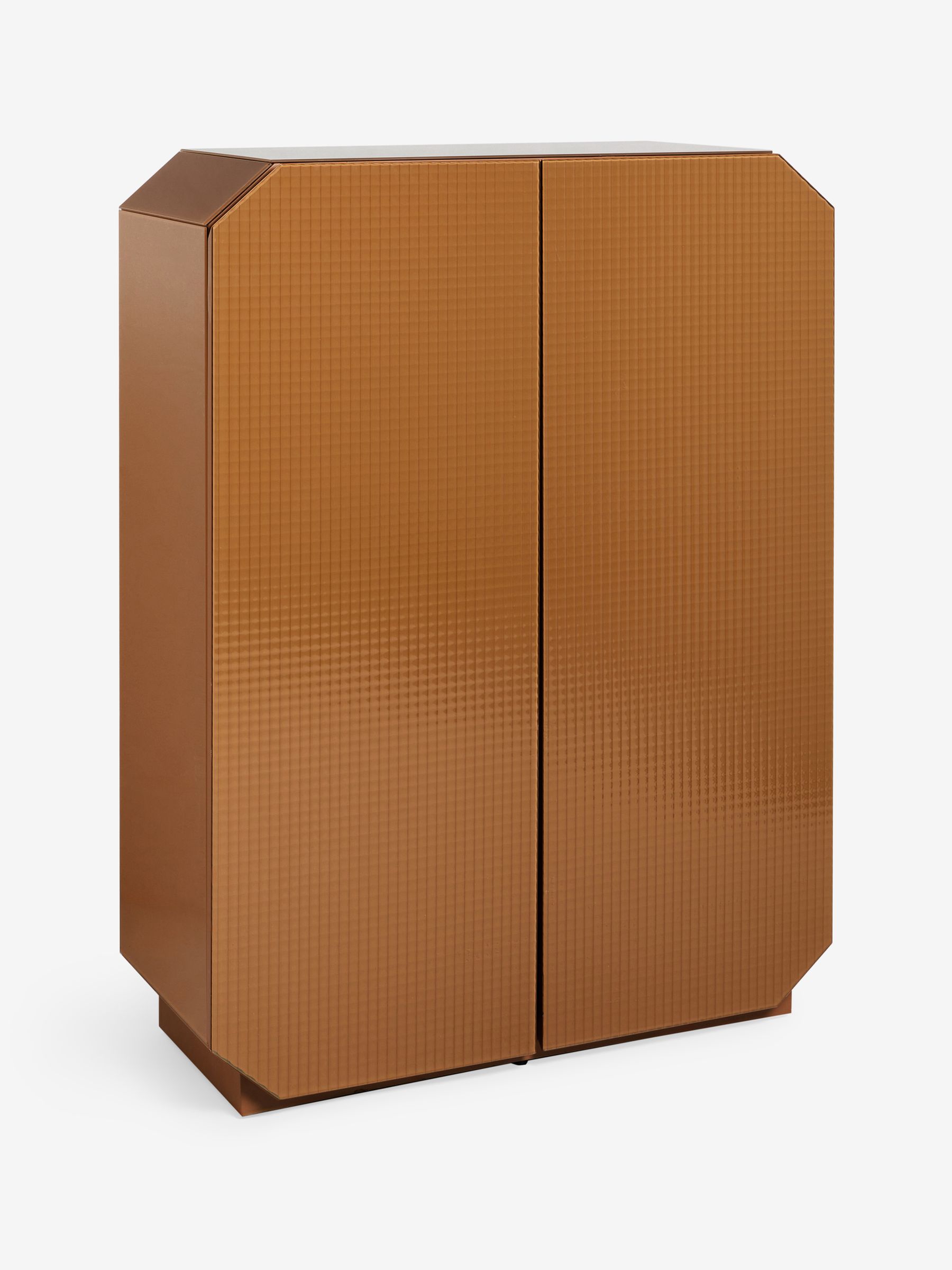 Anya Glass Highboard in Caramel Brown - Image 4 of 5