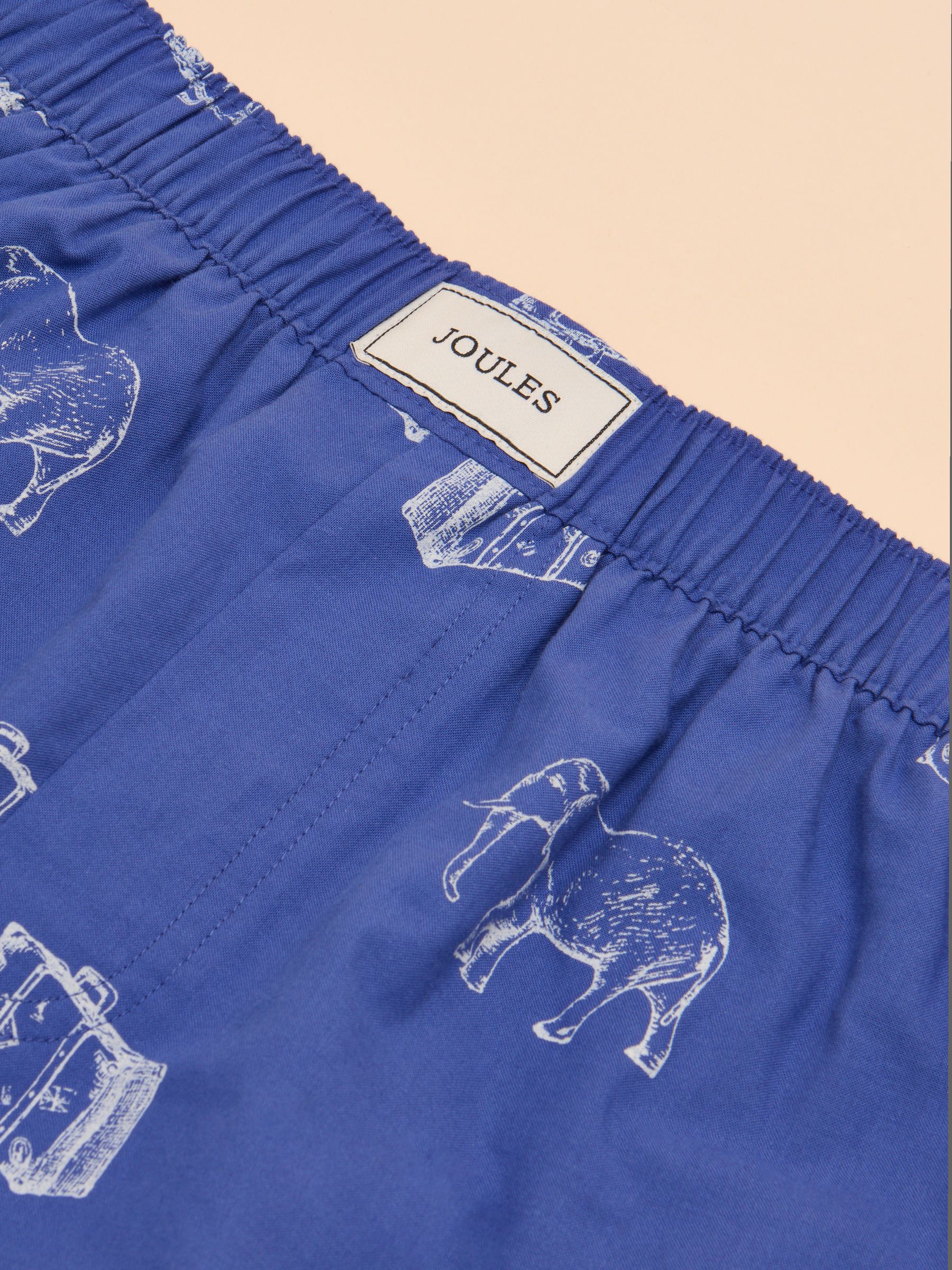 Blue Elephant Print Woven Boxers - Image 3 of 3