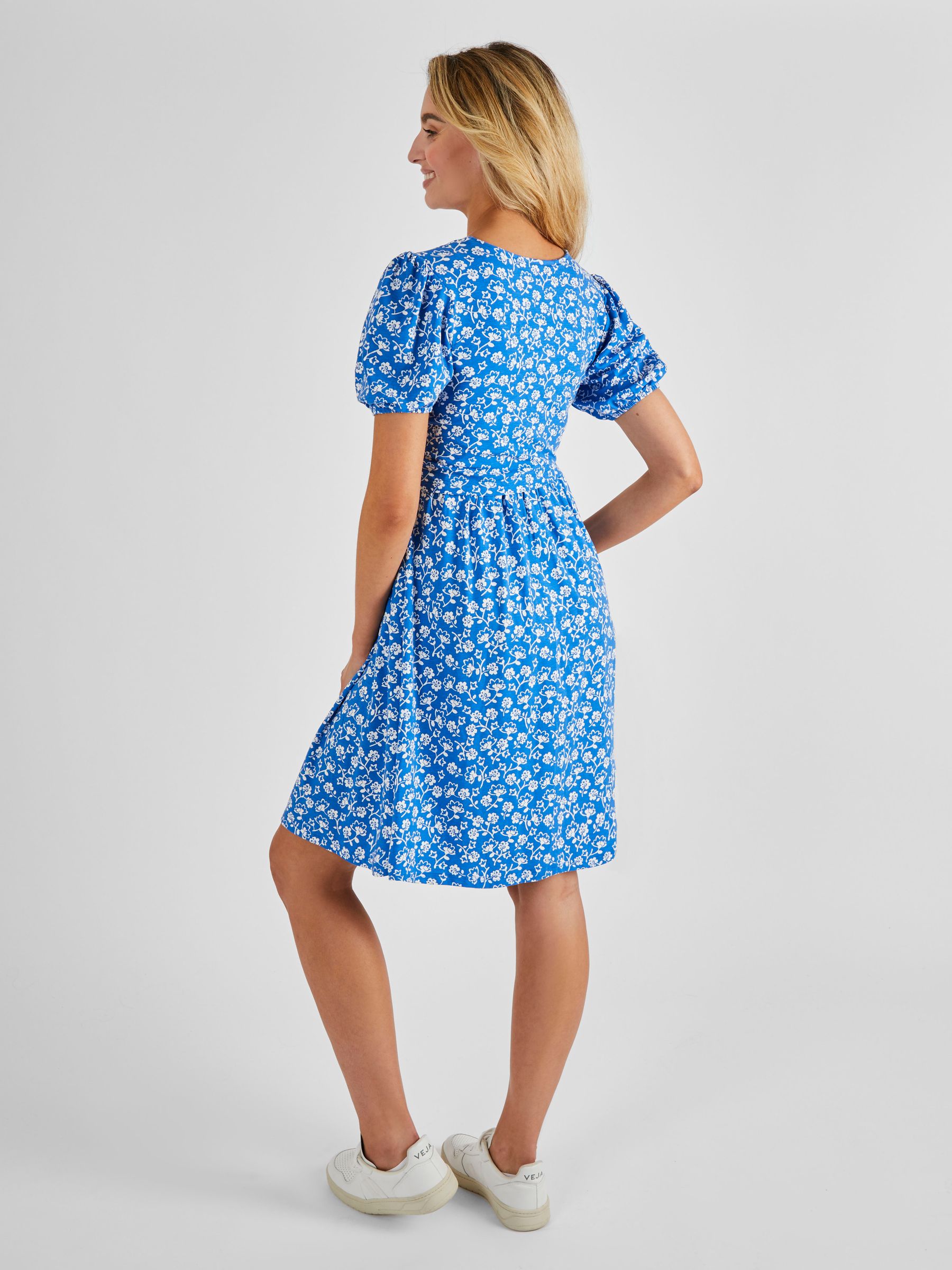 Blue Multi Print Maternity & Nursing Dress - Image 2 of 5