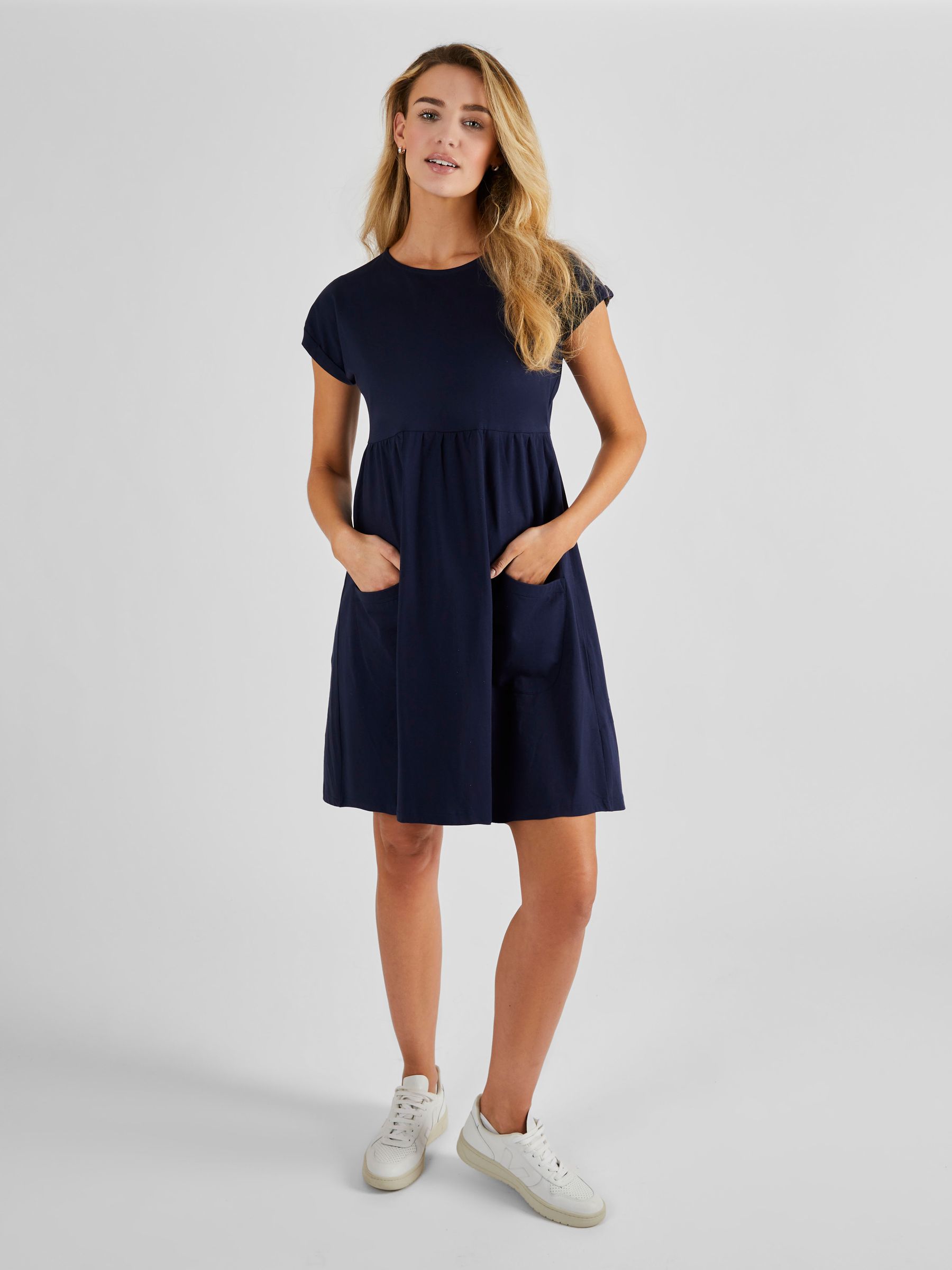 Maternity T-Shirt Dress in Navy - Image 2 of 4