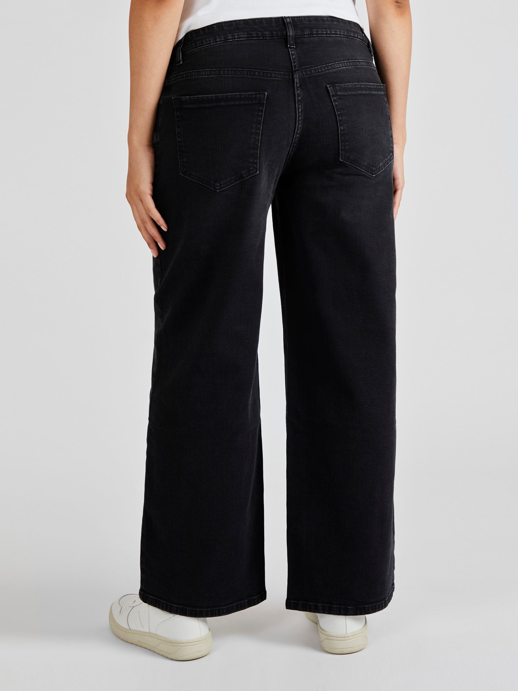Black Wide Leg Maternity Denim Jeans - Image 2 of 4