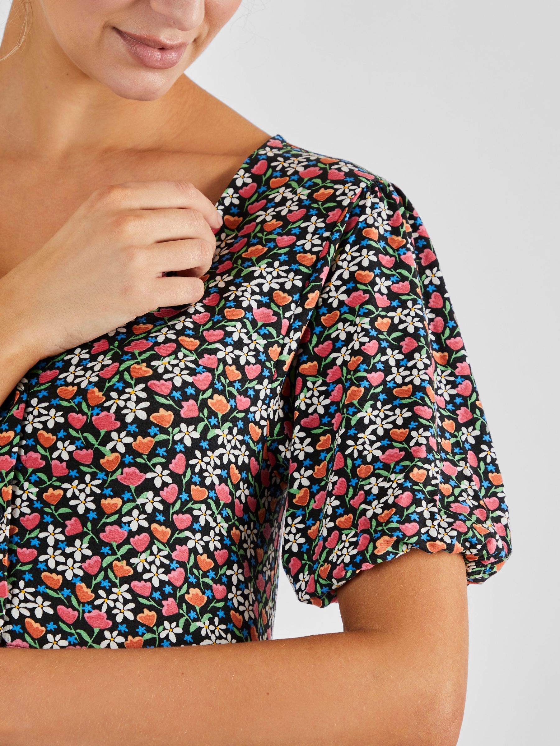 Black Floral Dress - Image 4 of 5