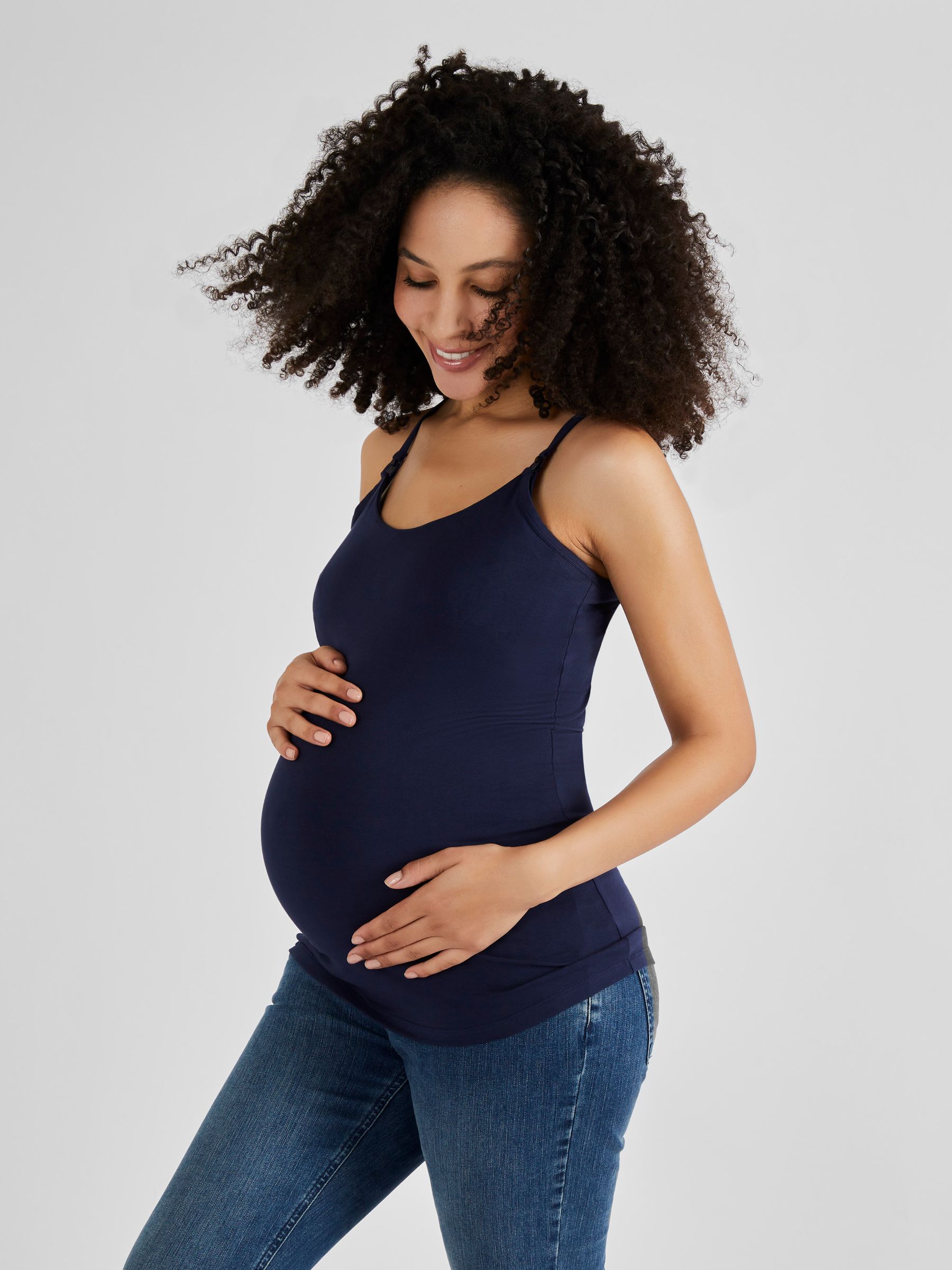 Midnight Blue Maternity & Nursing Vest - Image 1 of 4