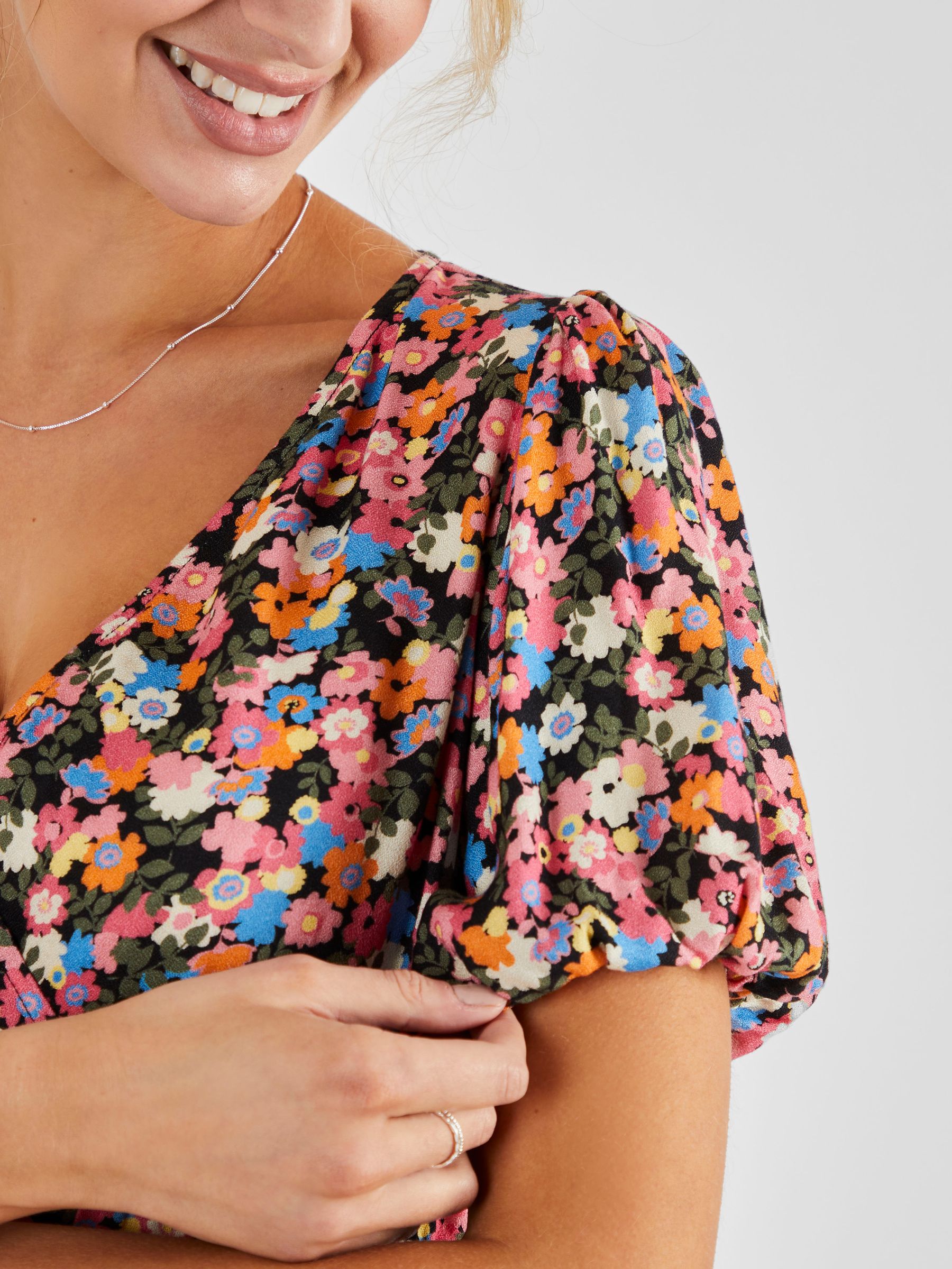 Multi Floral Print Maternity Blouse - Image 4 of 5
